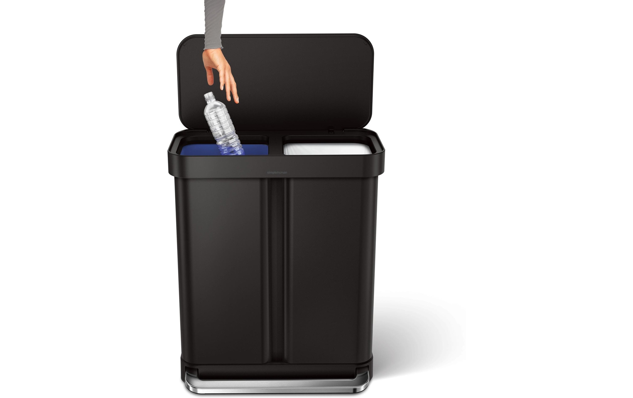 Image of simplehuman Mülleimer "Step Can 34+24 l" 2 Behälter