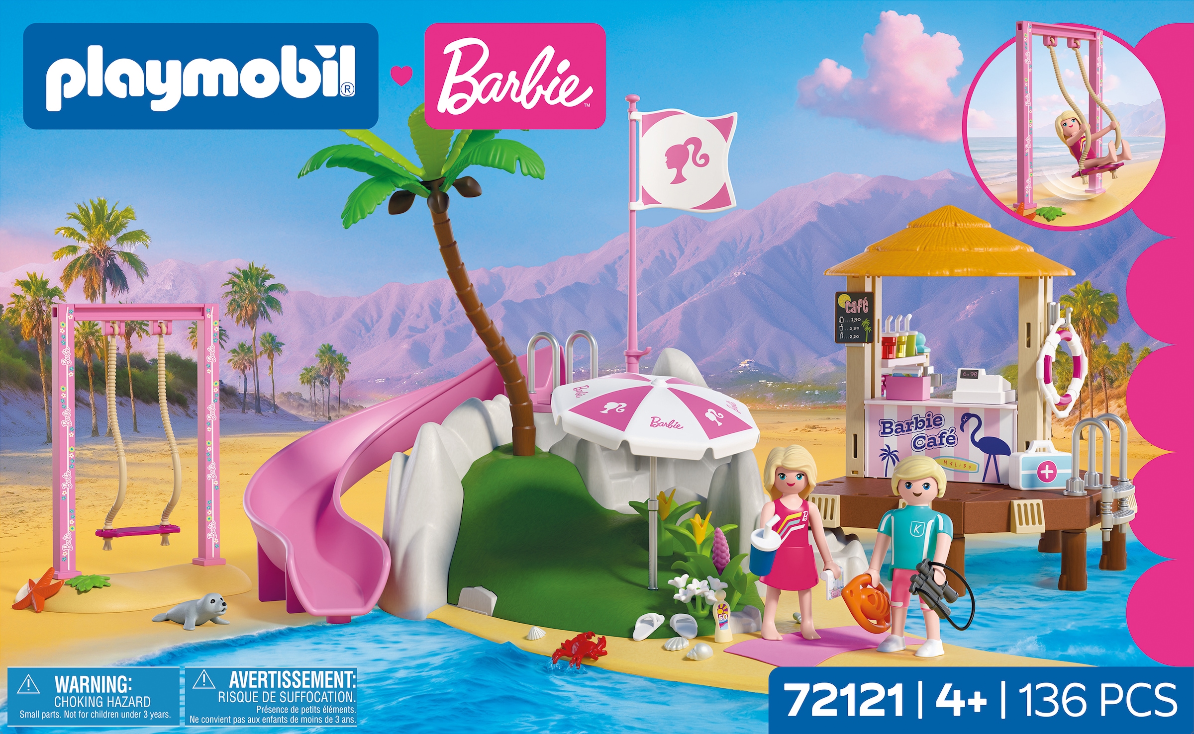 Playmobil® Jeu de construction »PLAYMOBIL x Barbie™ Strand Café (72121), Barbie™« Made in Europe