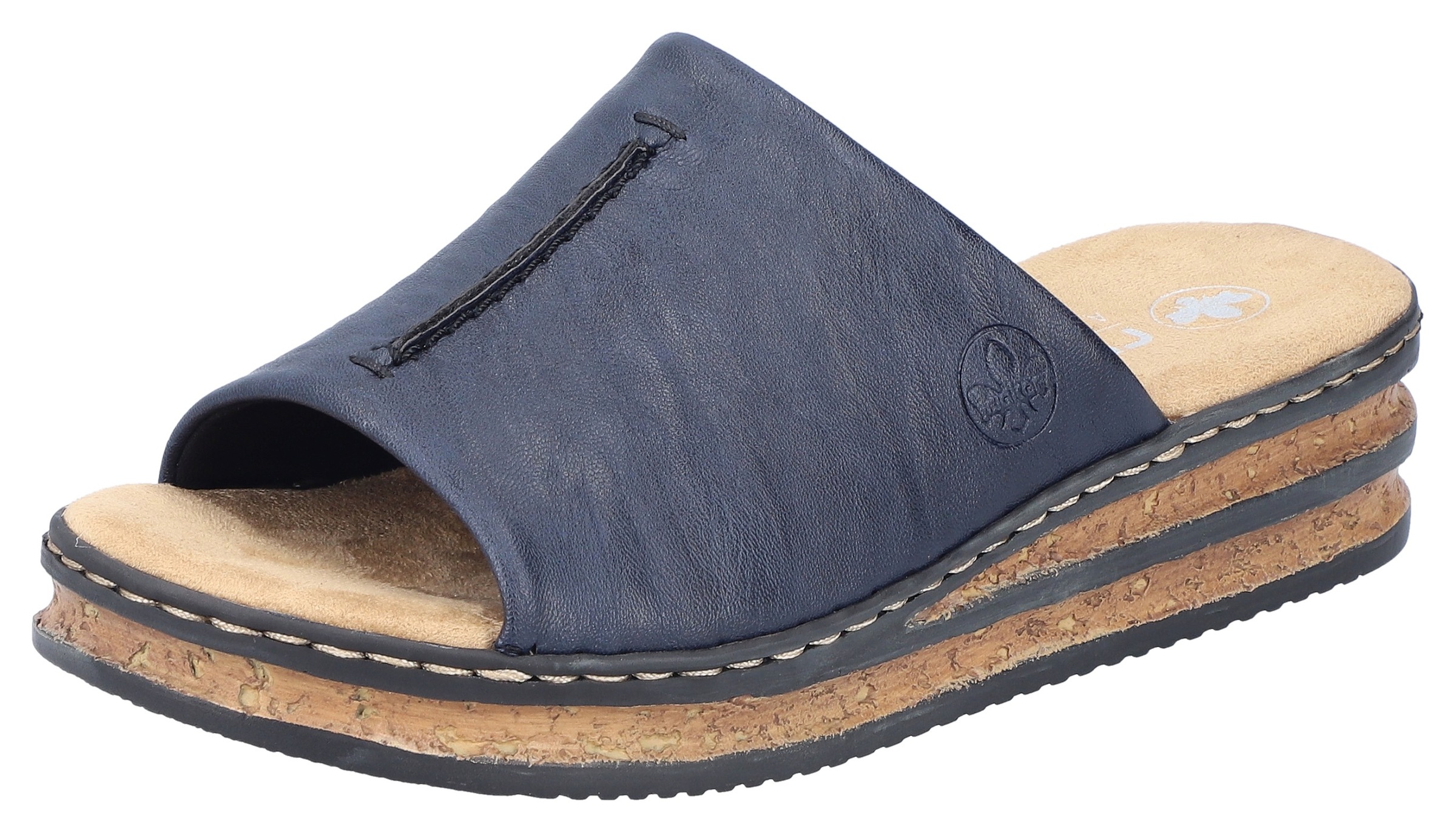 Image of Rieker Pantolette Keilabsatz, Sommerschuh, modische Keilsohle