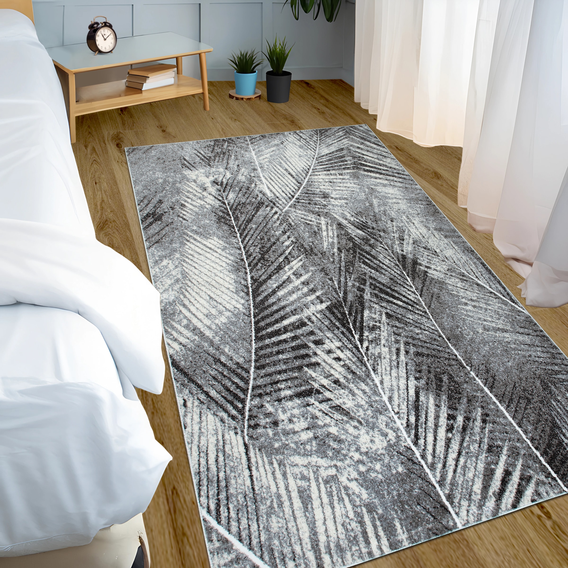 GOODproduct Teppich »Kiliv, modernes Blatt Design« rechteckig 9 mm Höhe mit besonders weichem Flor, Kurzflor,