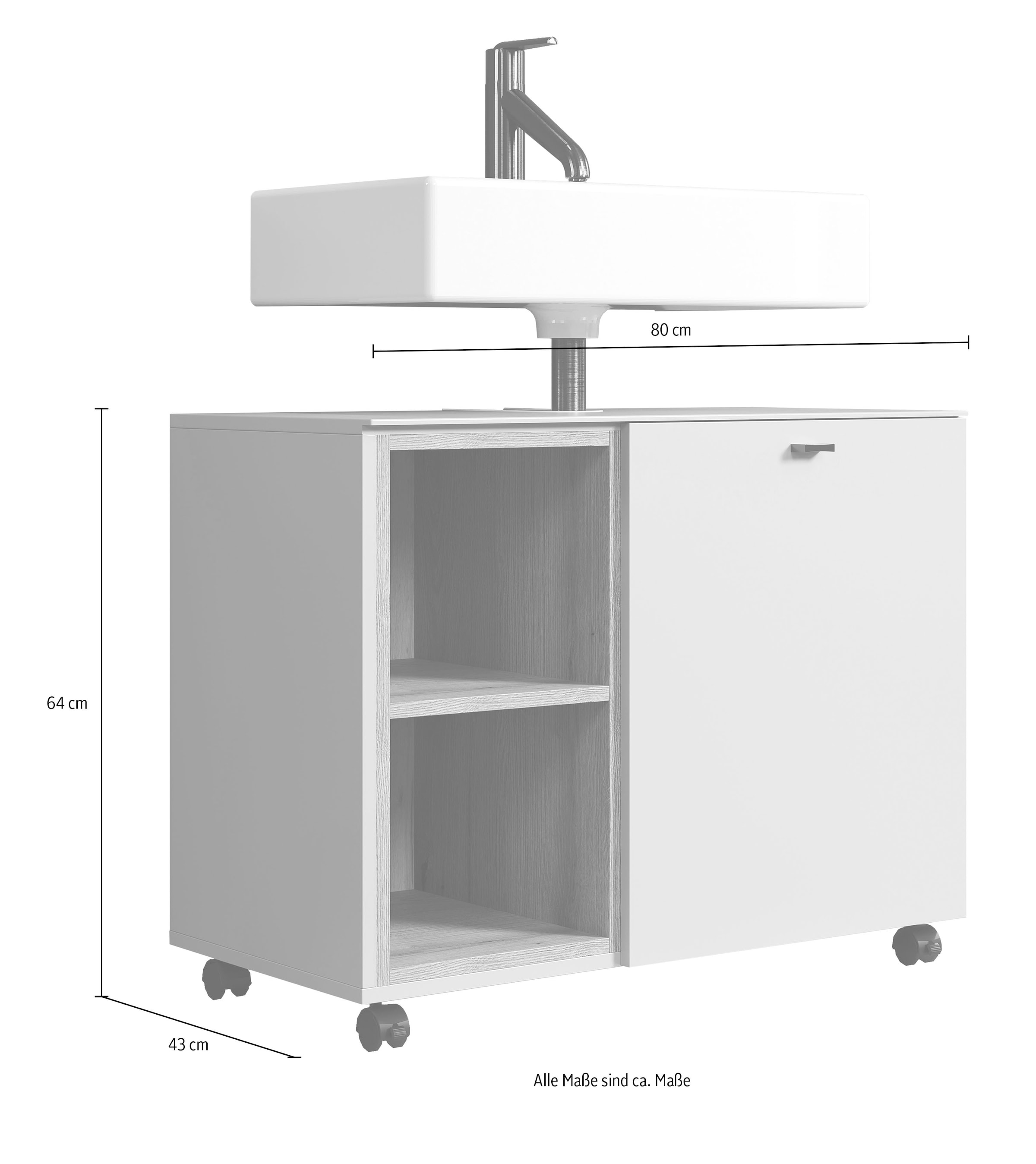 welltime Badmöbel-Set »San Pedro« Komplett-Set, 4 Stk. tlg.
