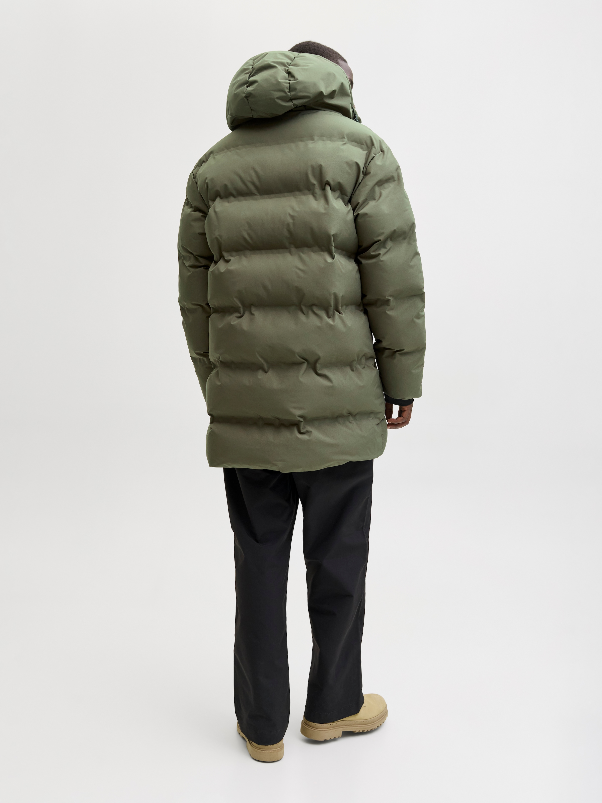 Jack & Jones Veste matelassée »JCOFUSION LONG PUFFER JACKET« mit Kapuze in langer Form
