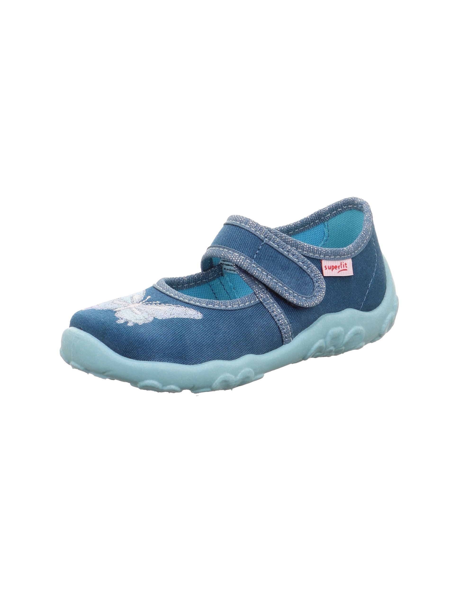 Image of Superfit Hausschuh "BONNY, WMS: mittel" Kindergartenschuh mit Klettverschluss, Grössenschablone zum Download
