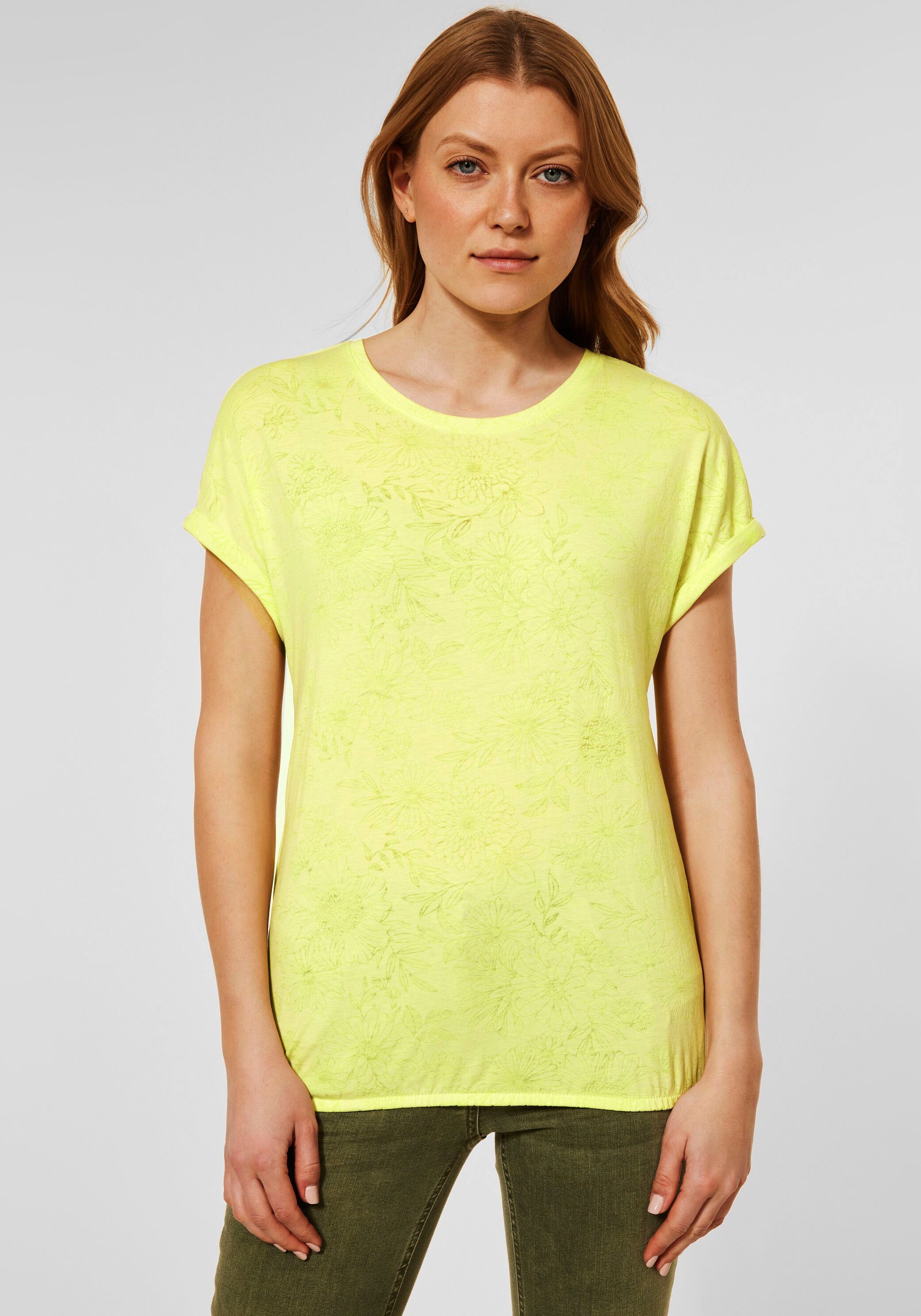 Image of Cecil T-Shirt, mit Blumenprint in Ausbrenner-Optik bei Ackermann Versand Schweiz