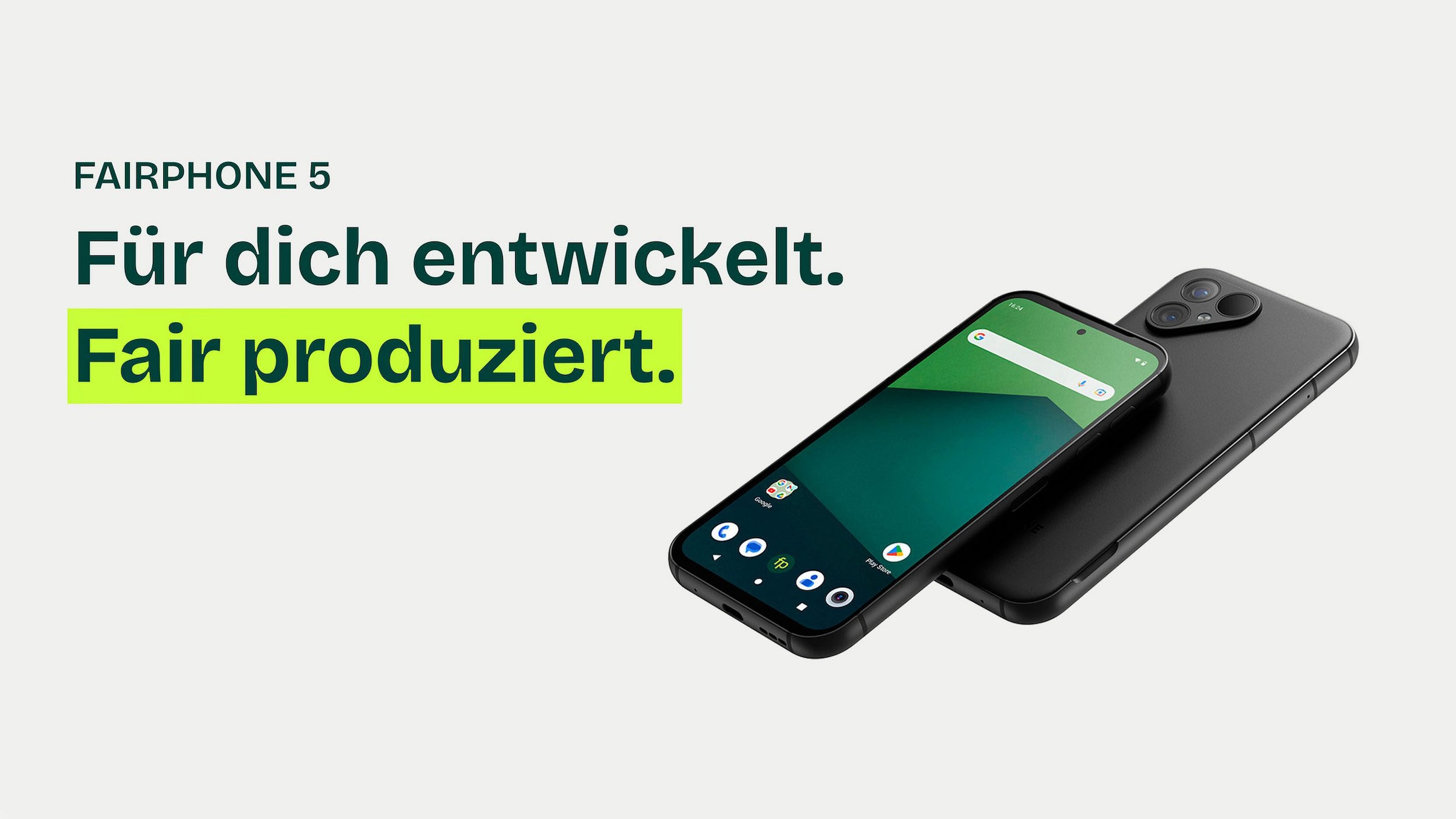Fairphone Smartphone »Das Fairphone ( Gen. 5 )« Mattschwarz