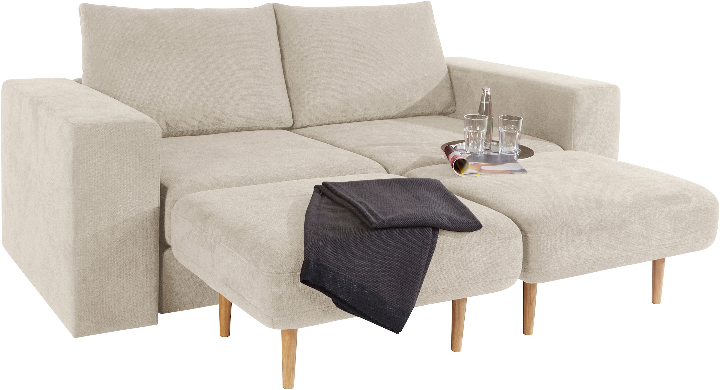 LOOKS by Wolfgang Joop 3-Sitzer »Looksv«, Verwandlungssofa: aus Sofa wird Sofa mit 2 Hockern