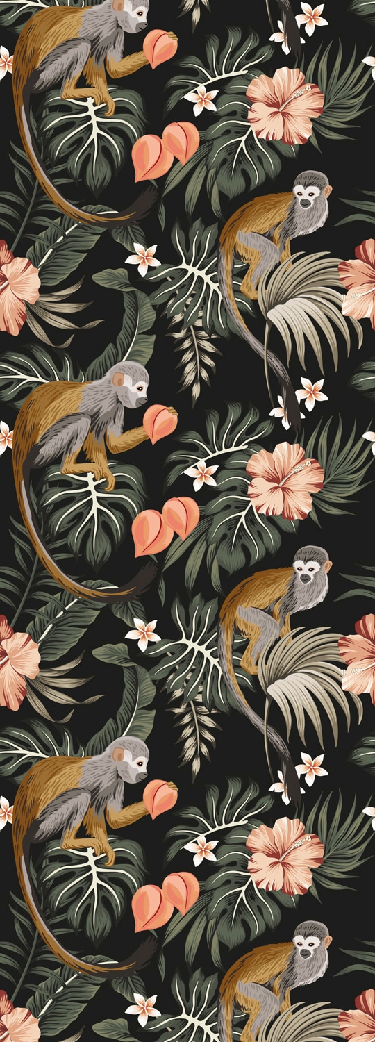 Image of queence Vinyltapete "Edda" Motiv bedruckt botanisch floral gemustert natürlich glatt 90x250cm, selbstklebend, kinderleichte Anbringung, Sticker