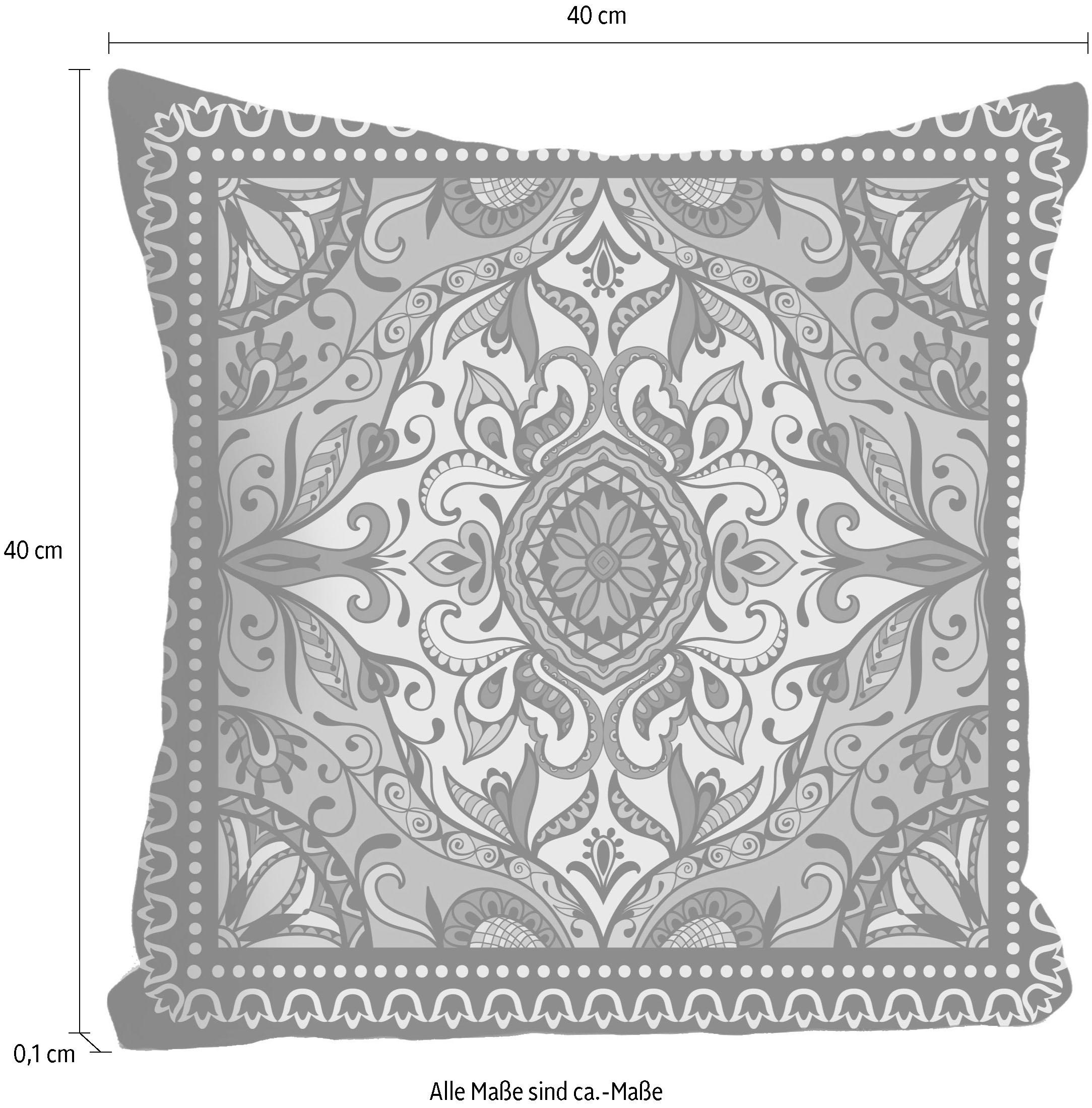 queence Dekokissen »»Ornament«,«, Kissenhülle ohne Füllung, 1 Stück