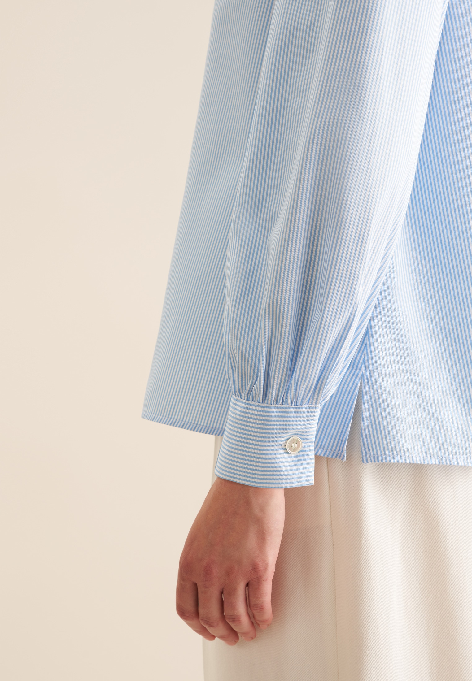 seidensticker Blouse classique »Schwarze Rose« 1/1 Kragen Streifen