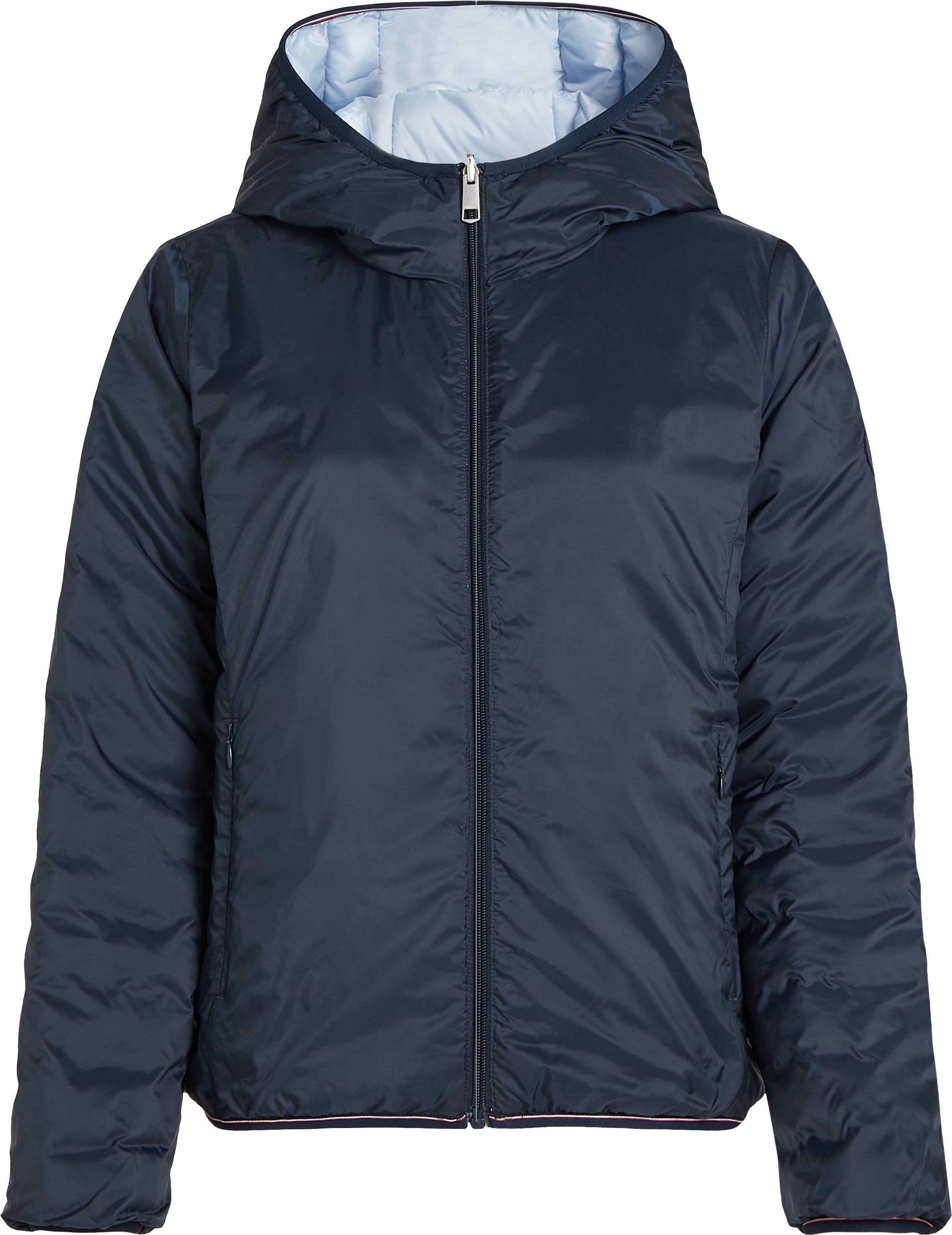 Tommy Hilfiger Steppjacke »REVERSIBLE LW PADDED JACKET«, mit Kapuze, mit reversible Tragemöglichkeit, leichte Wattierung, Logo-Patch