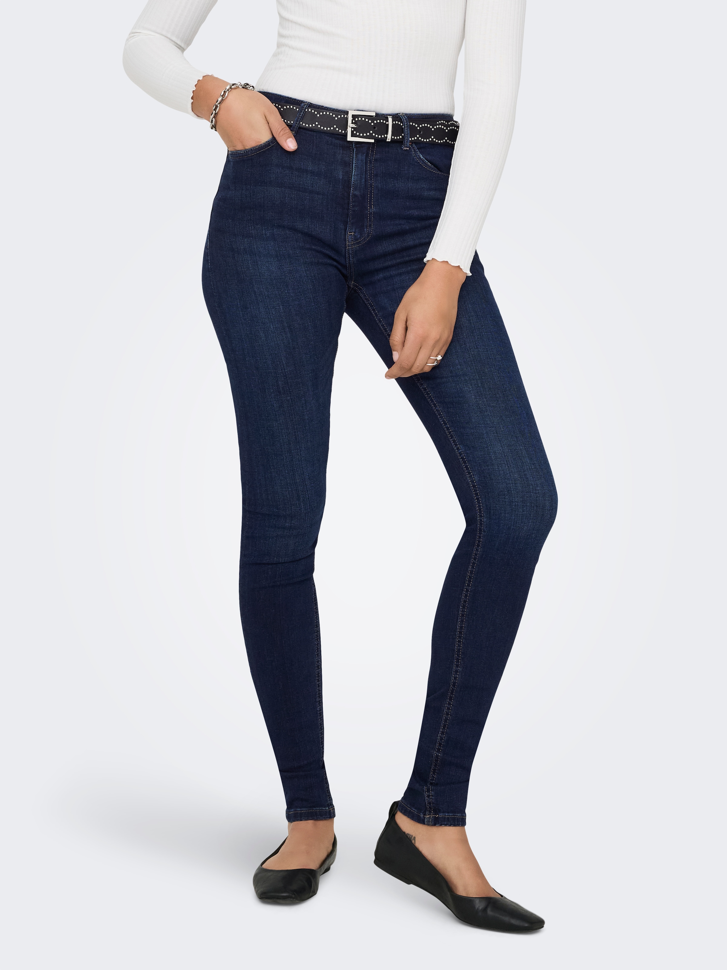 Image of ONLY Skinny-fit-Jeans "ONLPAOLA HW SK DNM AZGZ878"