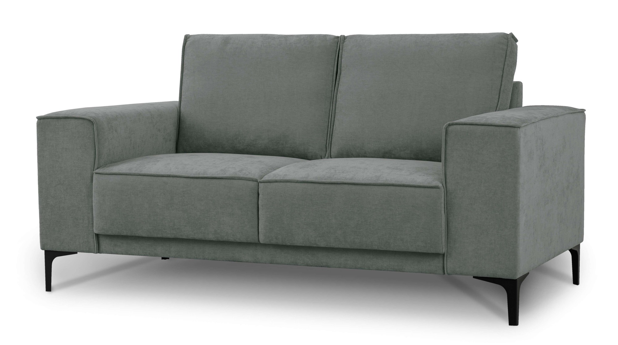 Places of Style 2-Sitzer »Kompaktsofa Oland, Struktur, Flachgewebe, Luxus-Microfaser, Boucle«, 164 cm, Wellenunterfederung, Skandi-Design, Metallfüsse