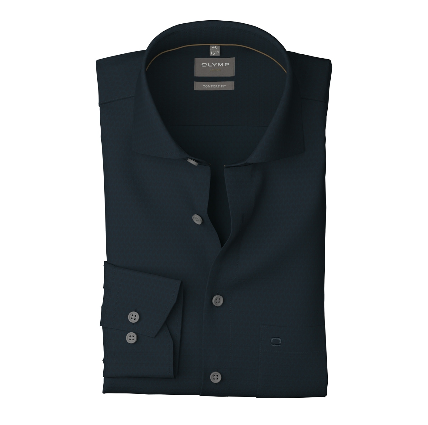 OLYMP Chemise à manches longues »Luxor comfort fit« Struktur - Satin, comfort fit, Businesshemd, New-Kentkragen