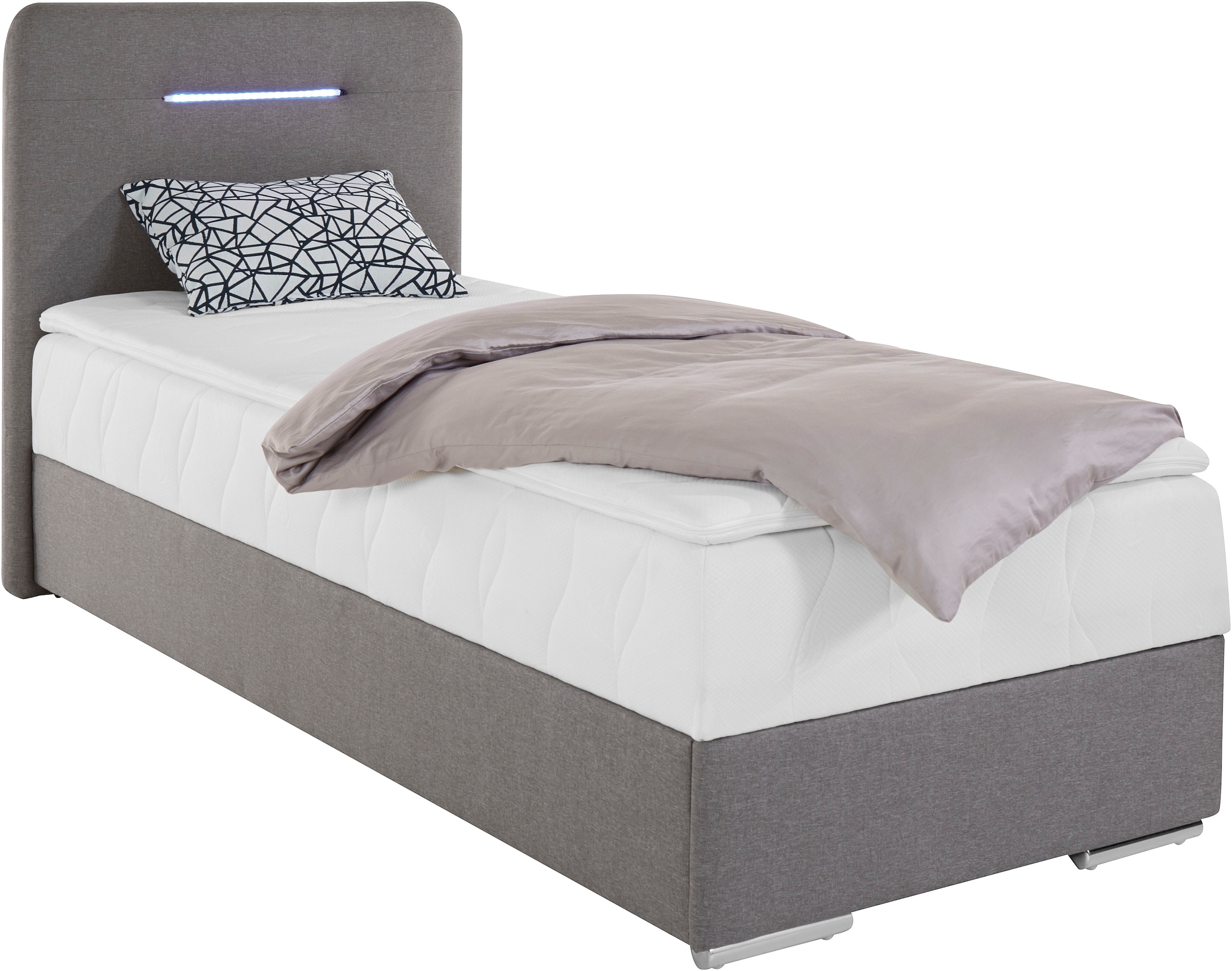 COTTA Boxbett »Lighstar« inklusive LED-Beleuchtung, Topper, Bettkasten und Zierkissen