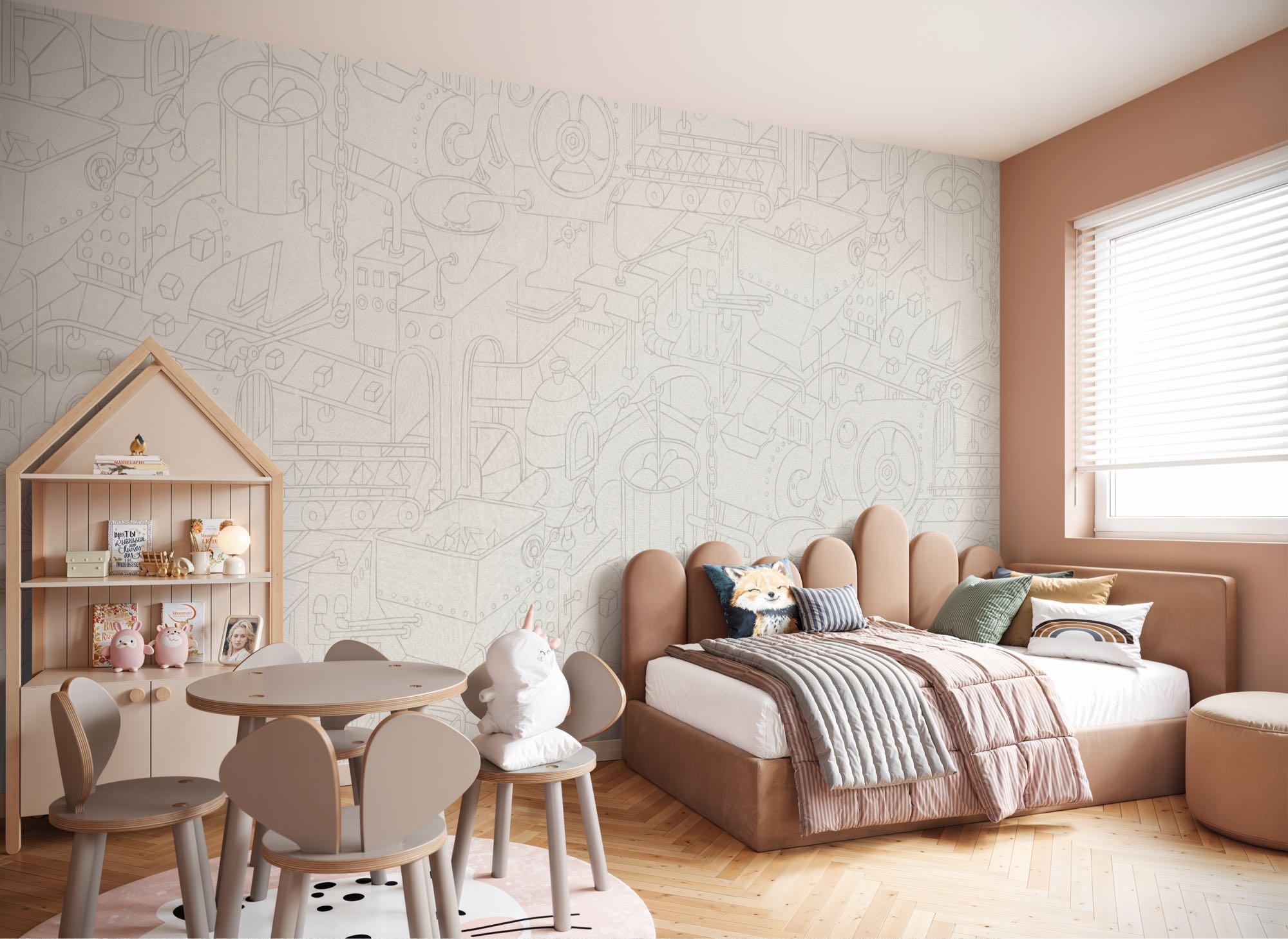 Komar Fototapete »Vlies Fototapete - Doodle Factory - Grösse 200 x 250 cm« Motiv | bedruckt glatt