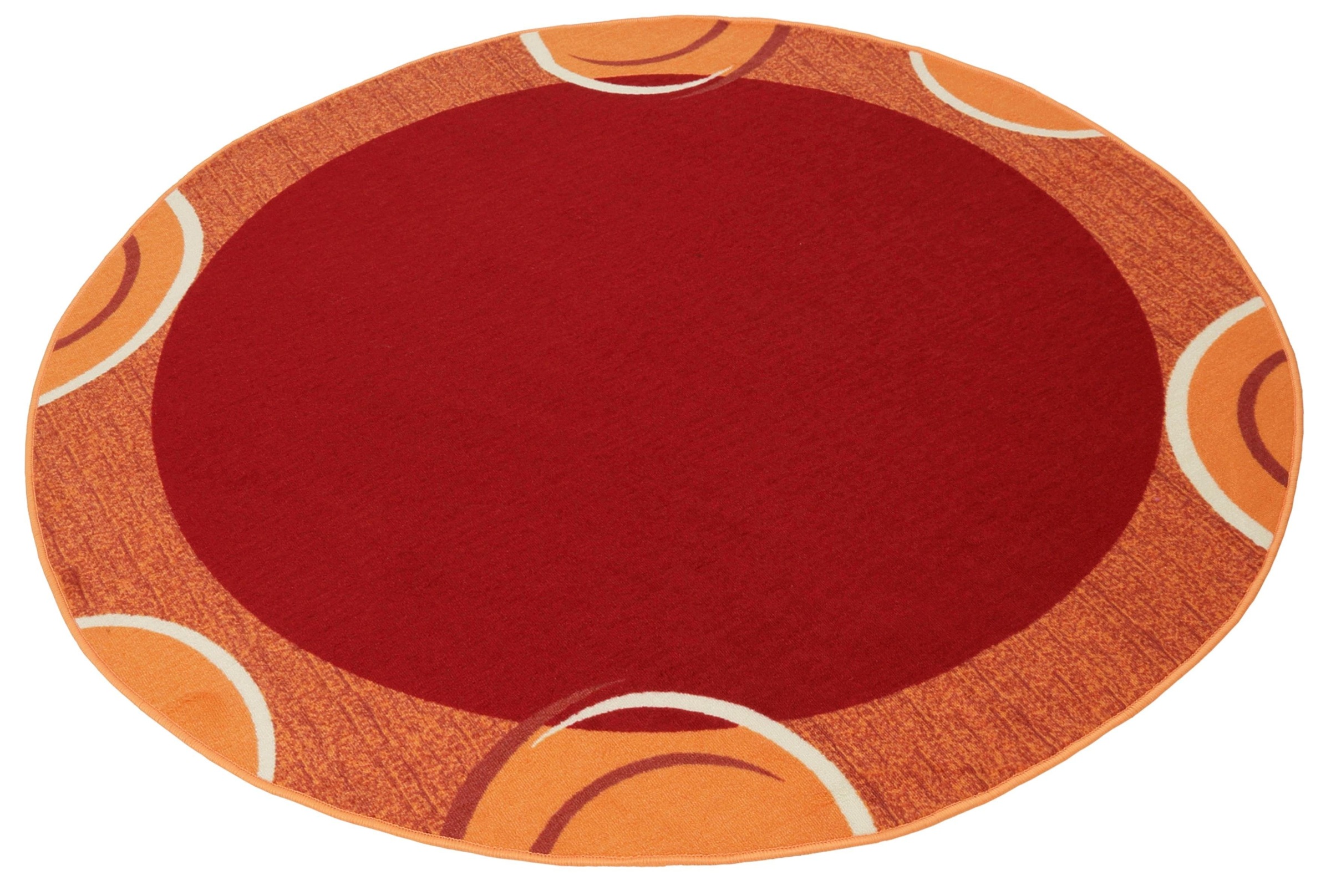 Image of THEKO Teppich »Loures«, rund, 6 mm Höhe, Kurzflor, mit moderner Bordüre, ideal im Wohnzimmer & Schlafzimmer bei Ackermann Versand Schweiz