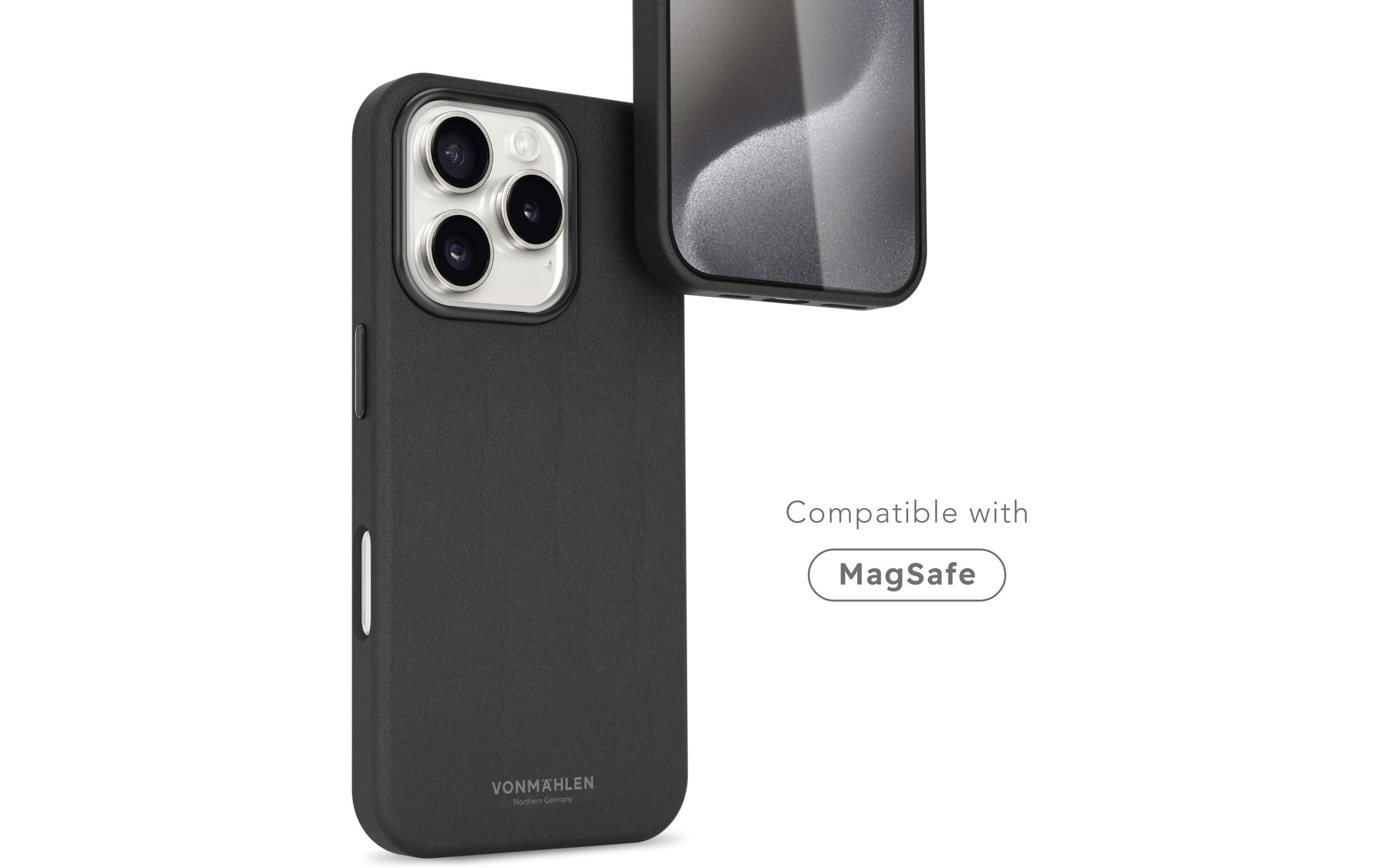 VONMÄHLEN Backcover »Like Leather iPhone 16 Pro Max«, Apple iPhone 16 Pro Max