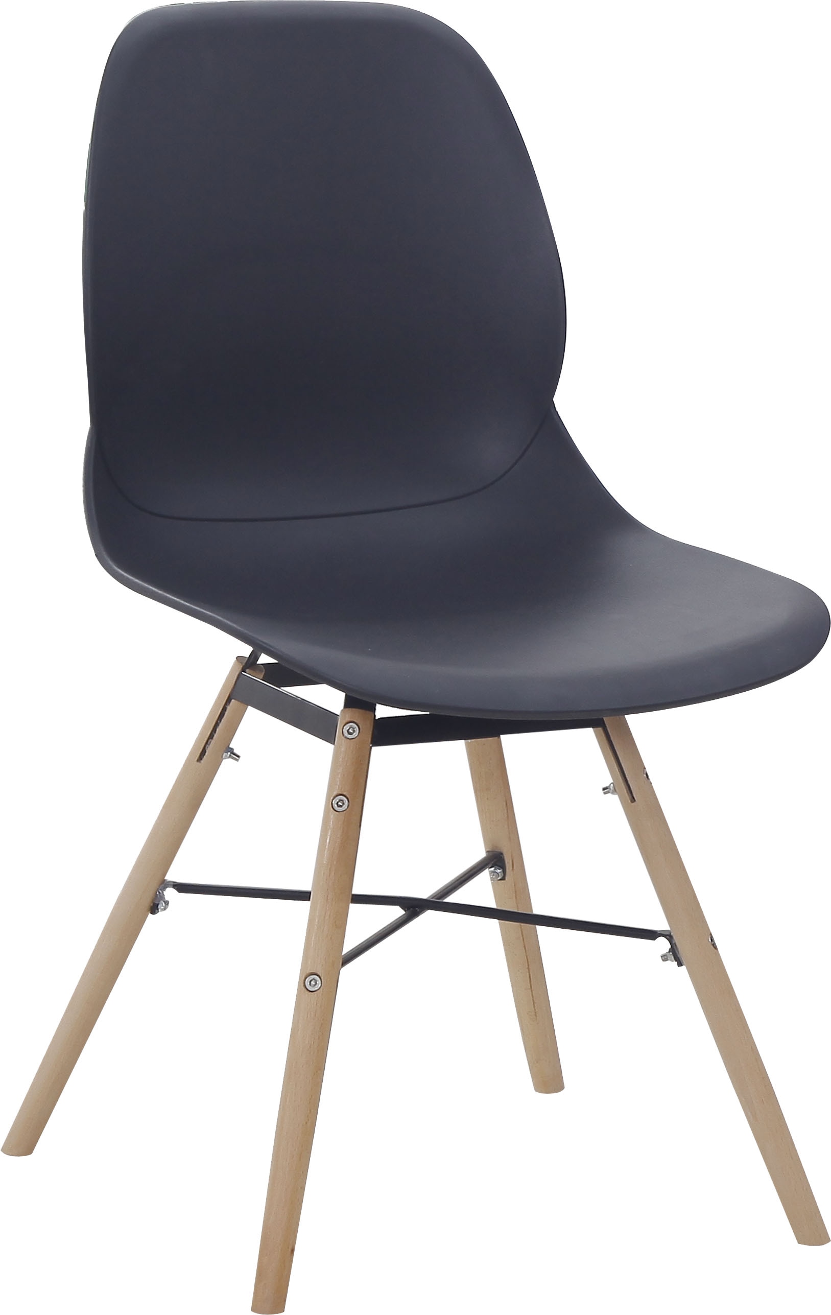 Kayoom 4-Fussstuhl »Stuhl Amy 110 2er-Set, praktisches Set, bequemer Kunststoffstuhl«, (Set), 2 St., pflegeleicht, abwaschbar, in einem Stück spritzgegossene Sitzfläche
