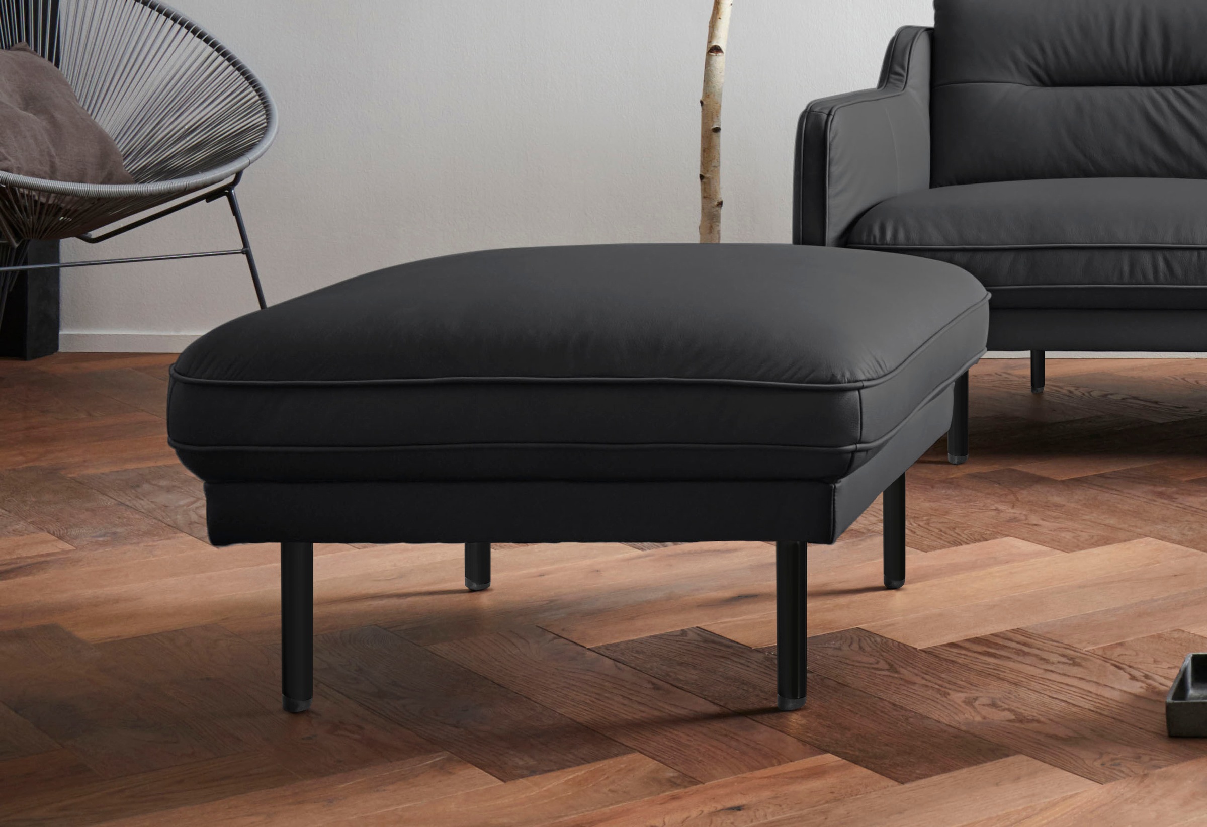 Home affaire Hocker "Nordfyn" edles Design in 3 Bezugsqualitäten, Design by Morten Georgsen