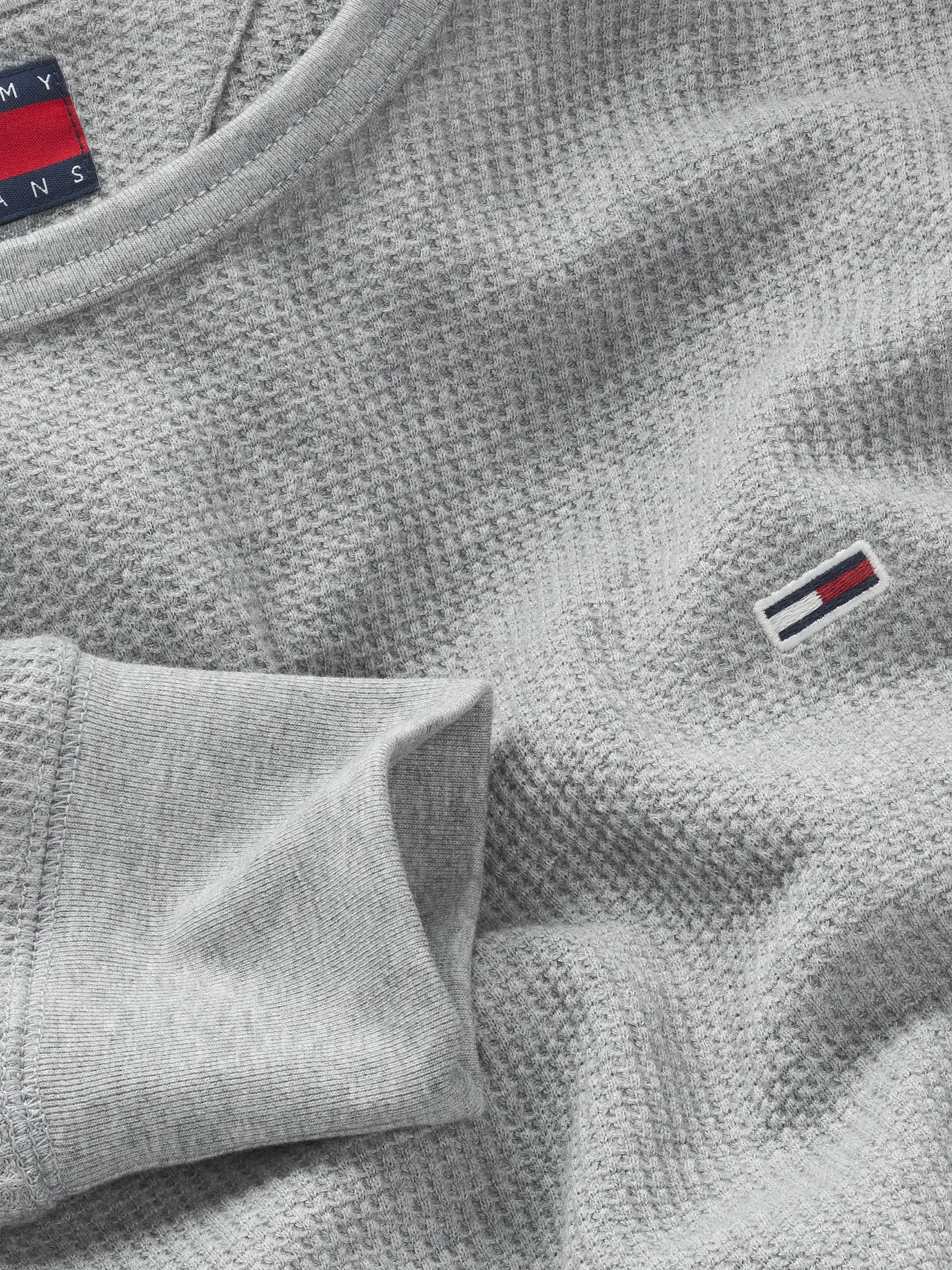Tommy Jeans Langarmshirt »TJM SLIM WAFFLE L/S TEE EXT«, mit Waffelstruktur