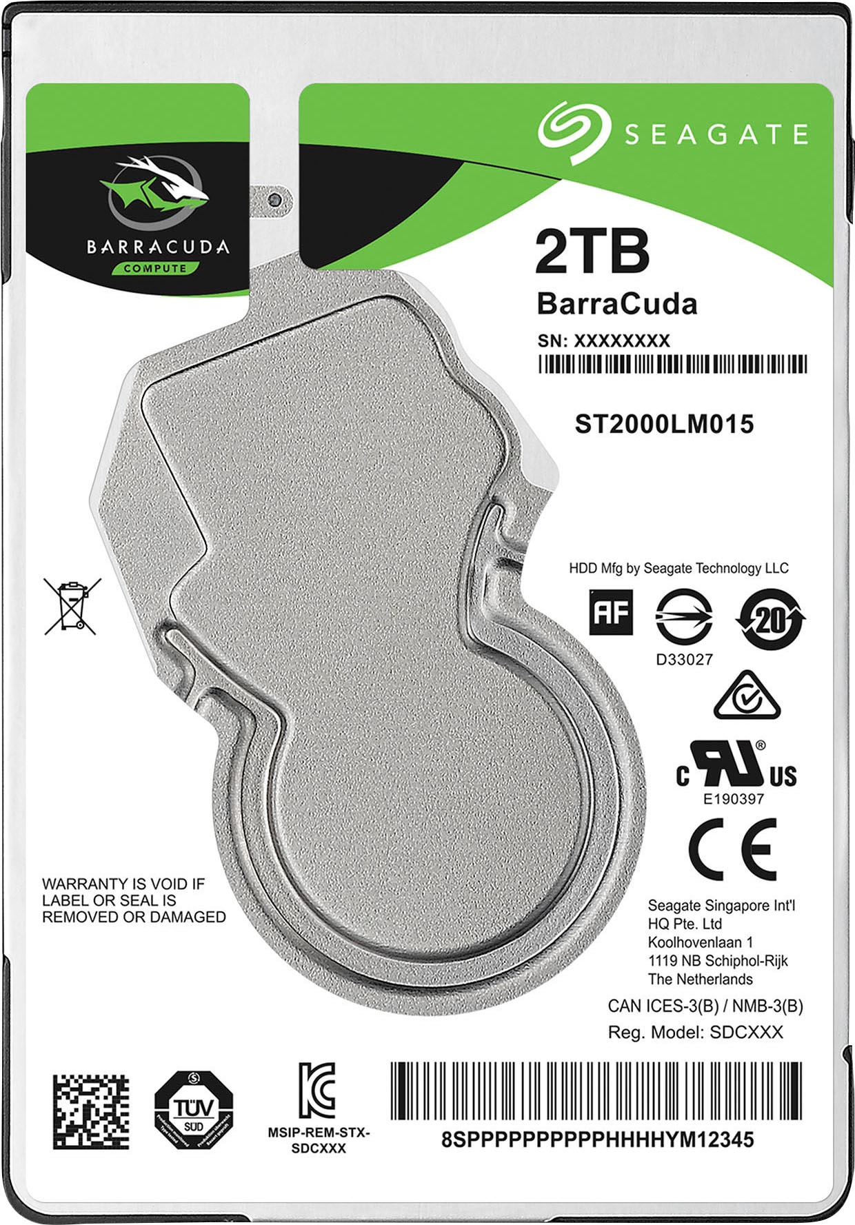 Seagate HDD-Festplatte »BarraCuda Mobile«, 2,5 Zoll, Anschluss SATA II, Bulk