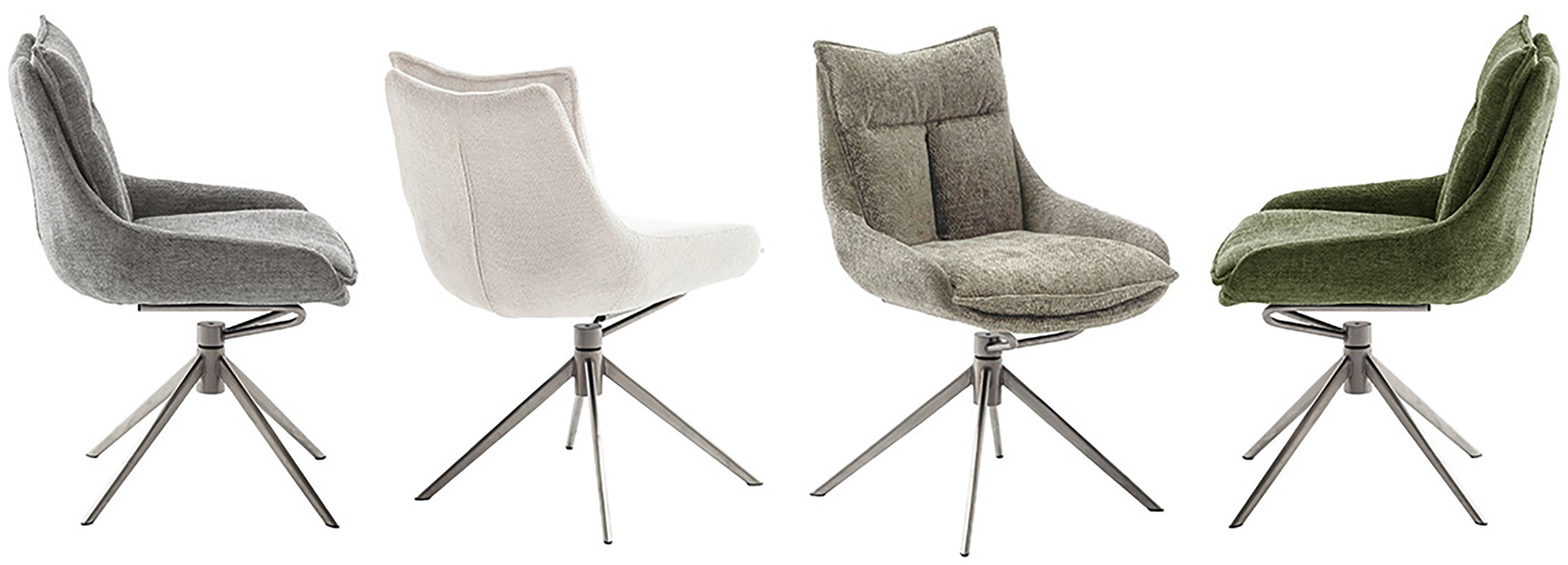 MCA furniture Esszimmerstuhl »PARKER«, Strukturstoff, (2er-Set), drehbar 360°, Dreh- & Schwingfunktion, Belastbarkeit 120 kg