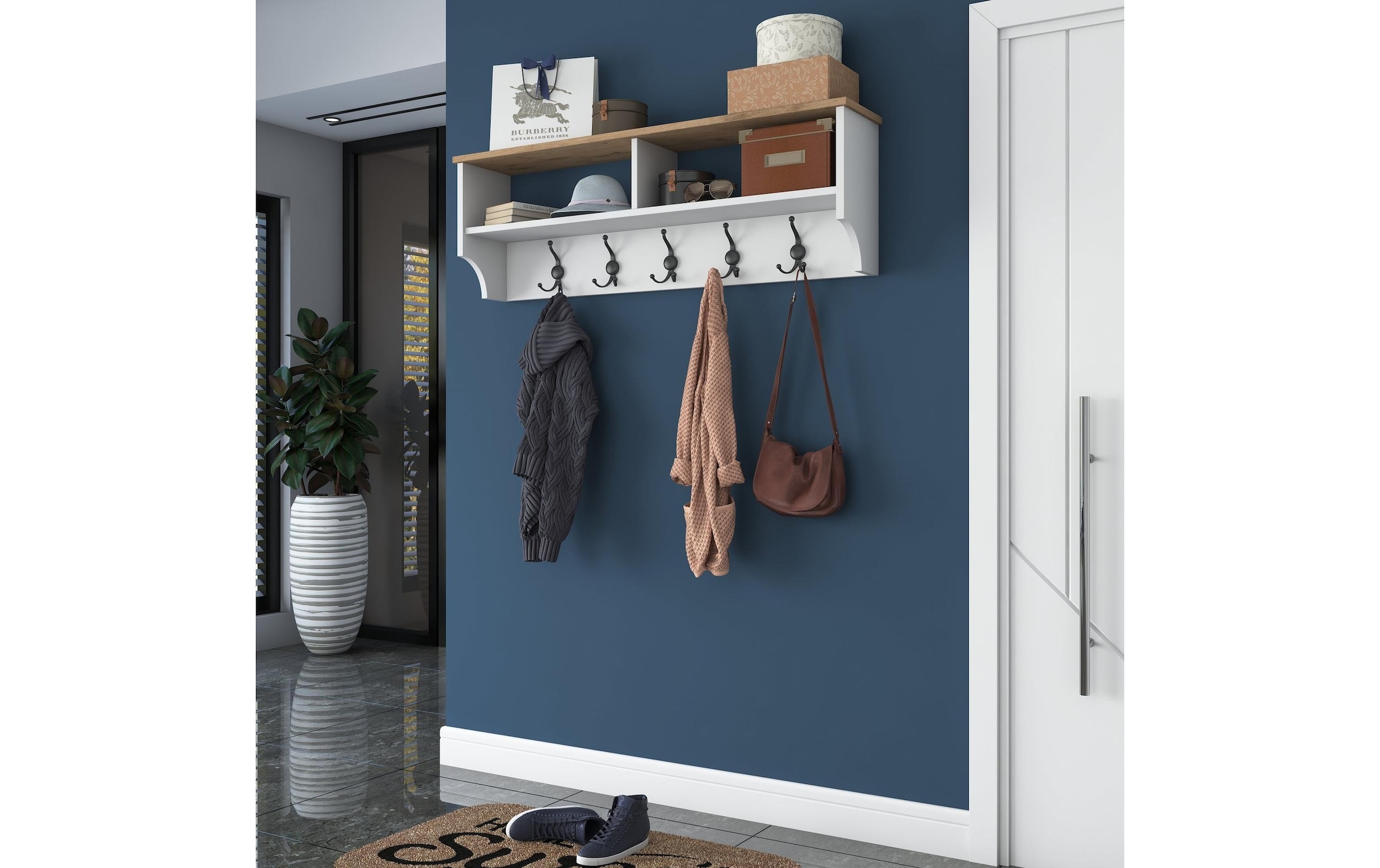 WOODY FASHION Garderobenleiste »P2 - 2460 120 cm x 37.2 cm«