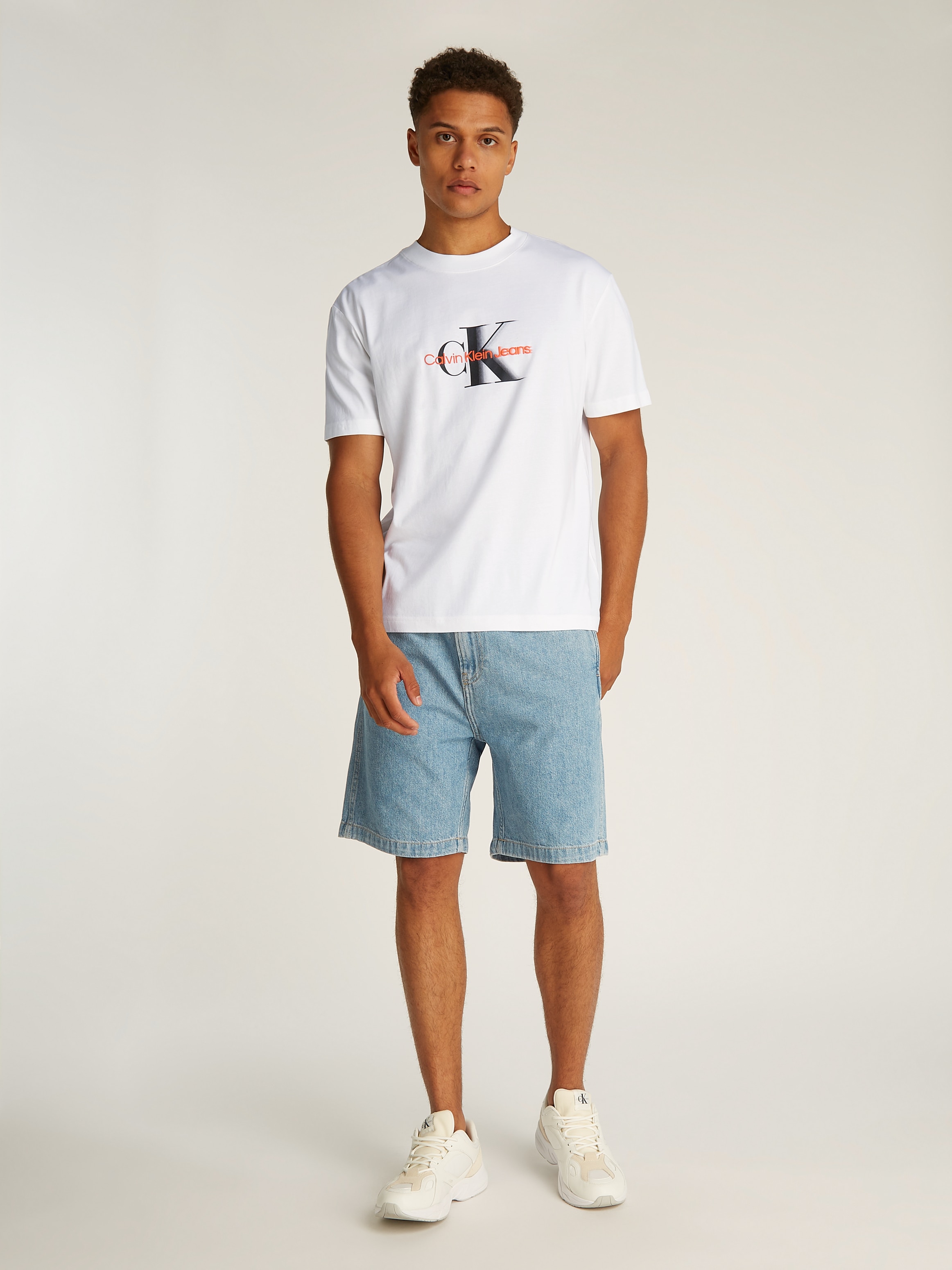 Calvin Klein Jeans T-Shirt »MONOLOGO SHIFT TEE«, mit grossem Logodruck