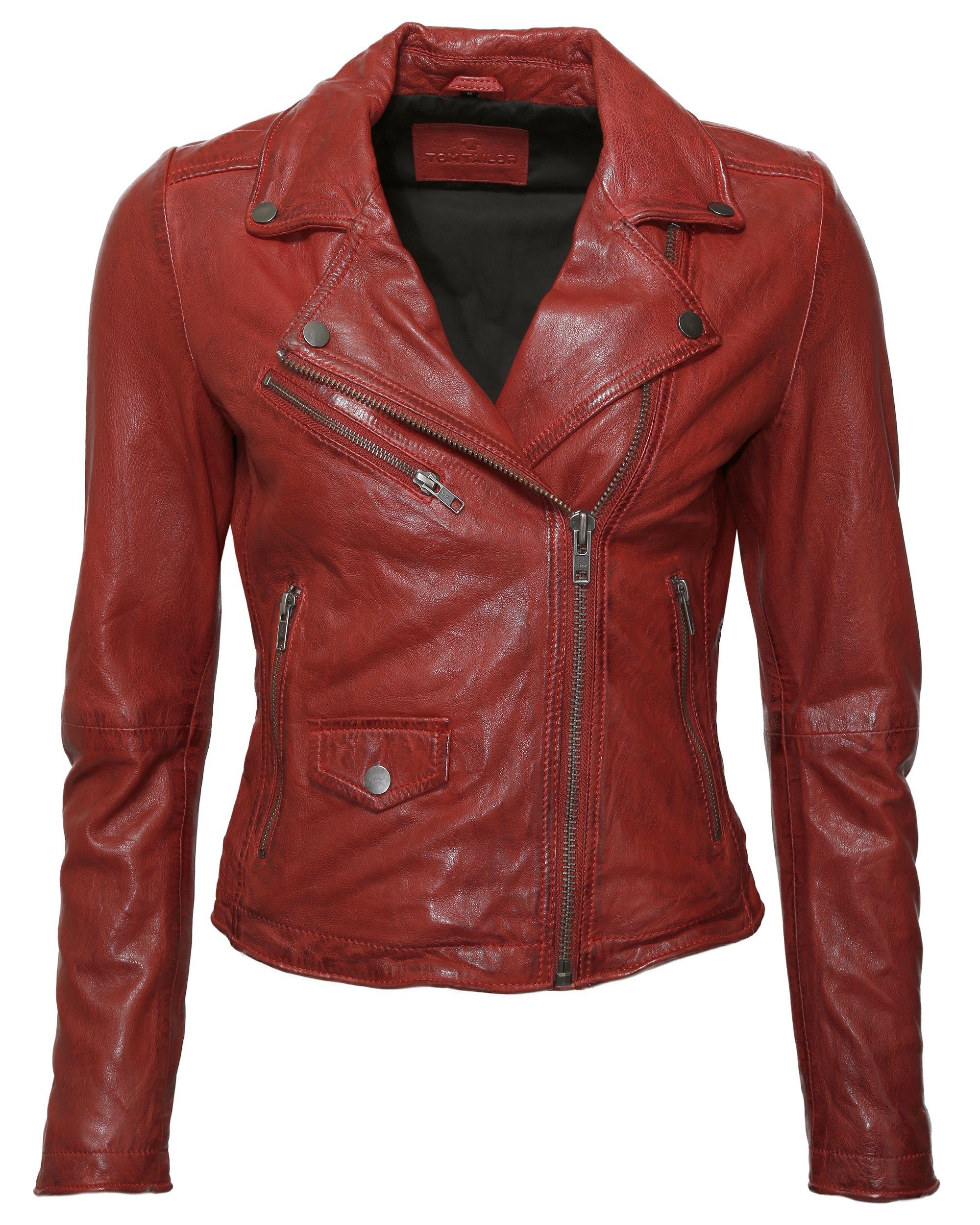 Lederjacke mit asymmetrischem Reissverschluss »TTW8007«