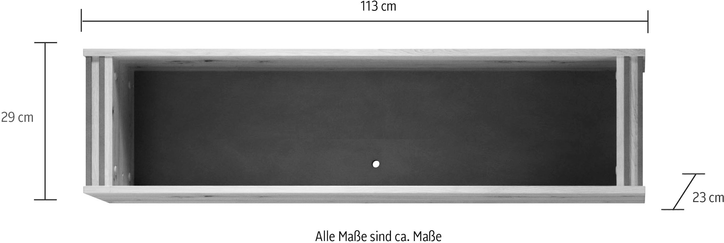 Home affaire Wandboard »Mia«, (1 St.), Wandregal mit 2 Ablagemöglichkeiten - (B/T/H) 113/23/29 cm