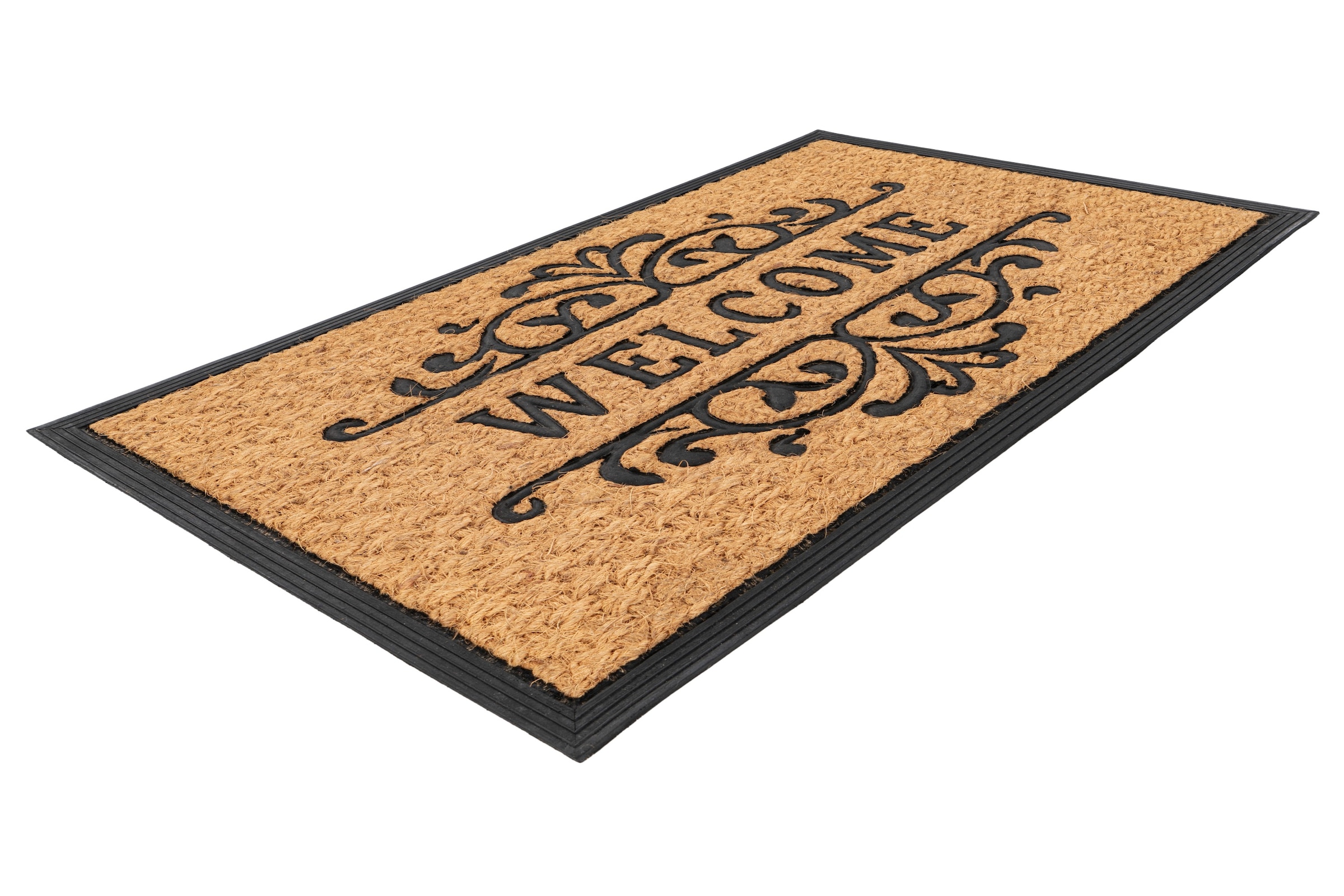 Kayoom Fussmatte »Entry 225« rechteckig 11 mm Höhe Türmatte, Kokos Gummi, Eingang, Welcome