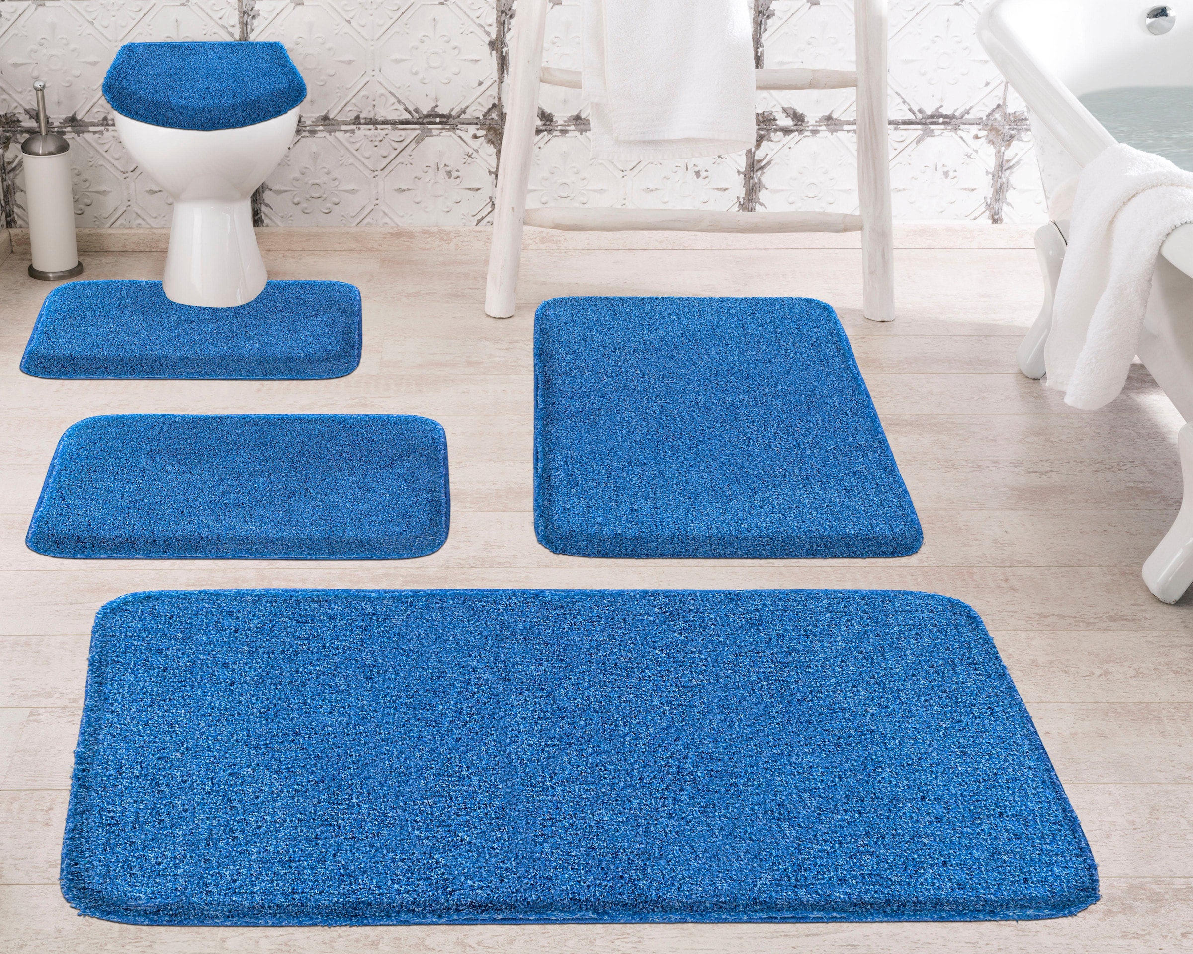 Grund Badematte »Melange«, rutschhemmend beschichtet, fussbodenheizungsgeeignet, besonders dichter Flor