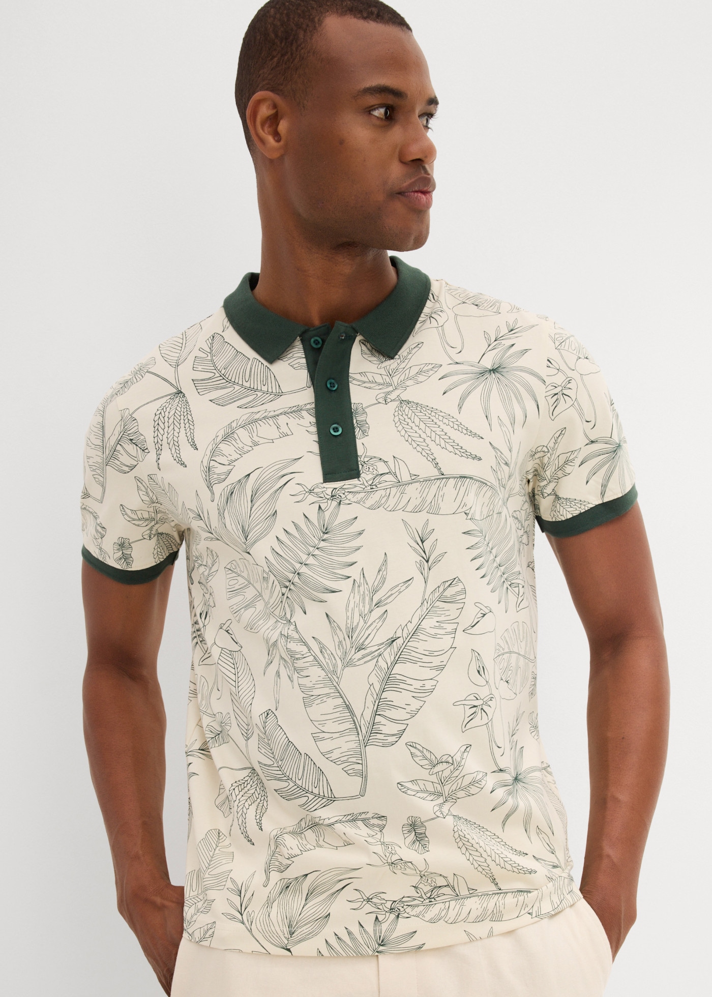 Image of bonprix Poloshirt aus reiner Baumwolle, mit Polokragen, Kurzarm-Design, Regular Fit
