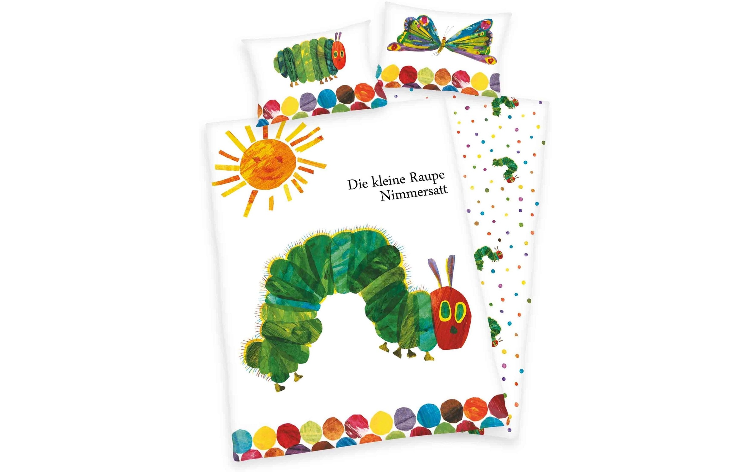 Image of Herding Kinderbettwäsche "Die kleine Raupe Nimmersatt" mit tollem Motiv
