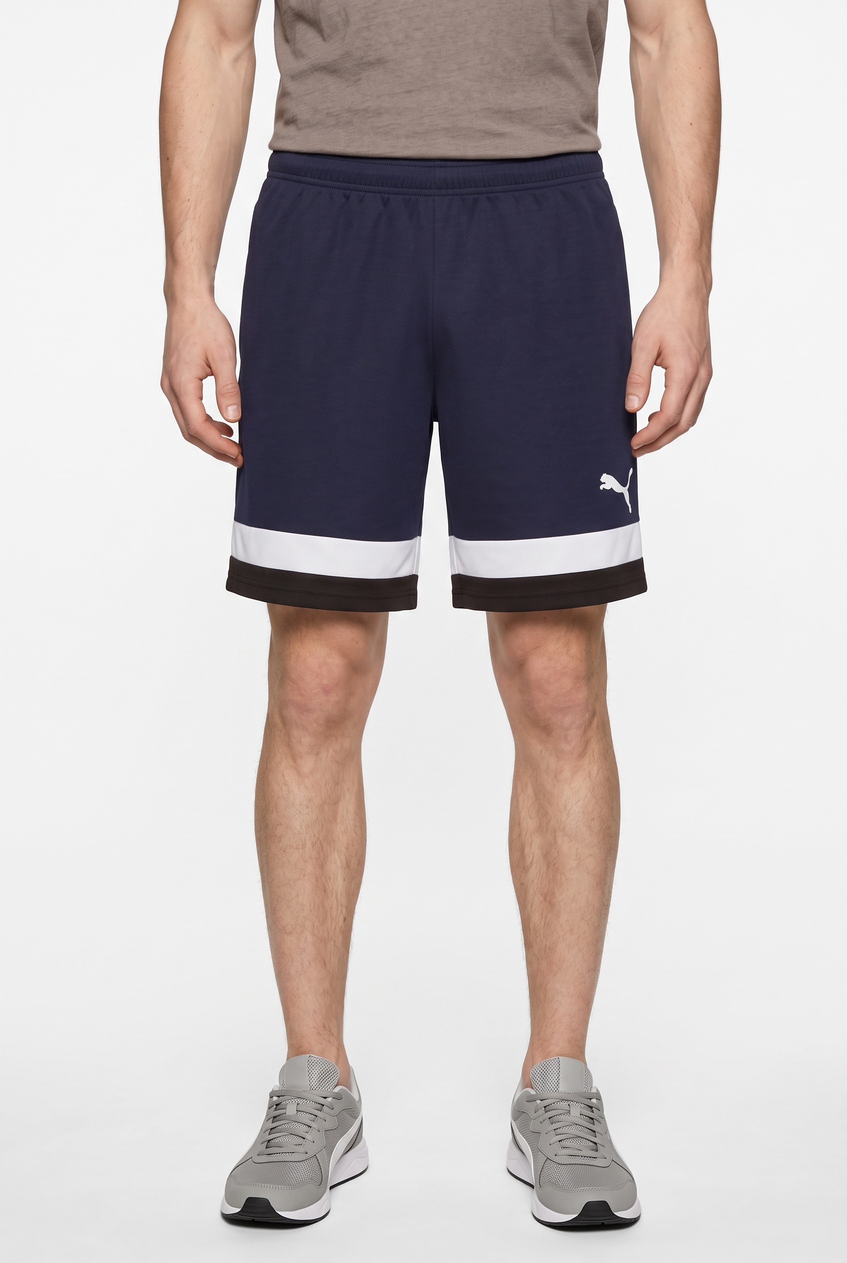 Image of PUMA Trainingsshorts "INDIVIDUALRISE SHORTS" für Sportmode, mit atmungsaktiven Mesh-Einsätzen, modernes Design