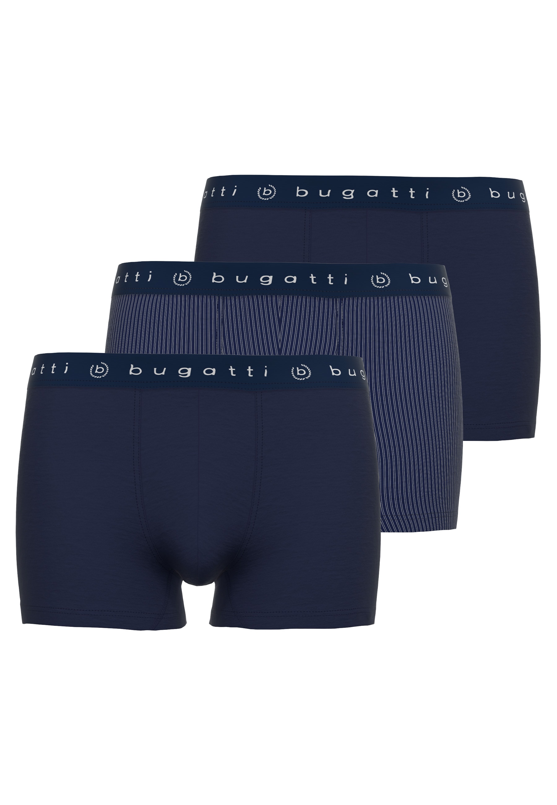 Image of bugatti Slip "Mailand" 3er Pack, mit Logo, Baumwollmix, eng, bequem, hautfreundlich, breiter Bund