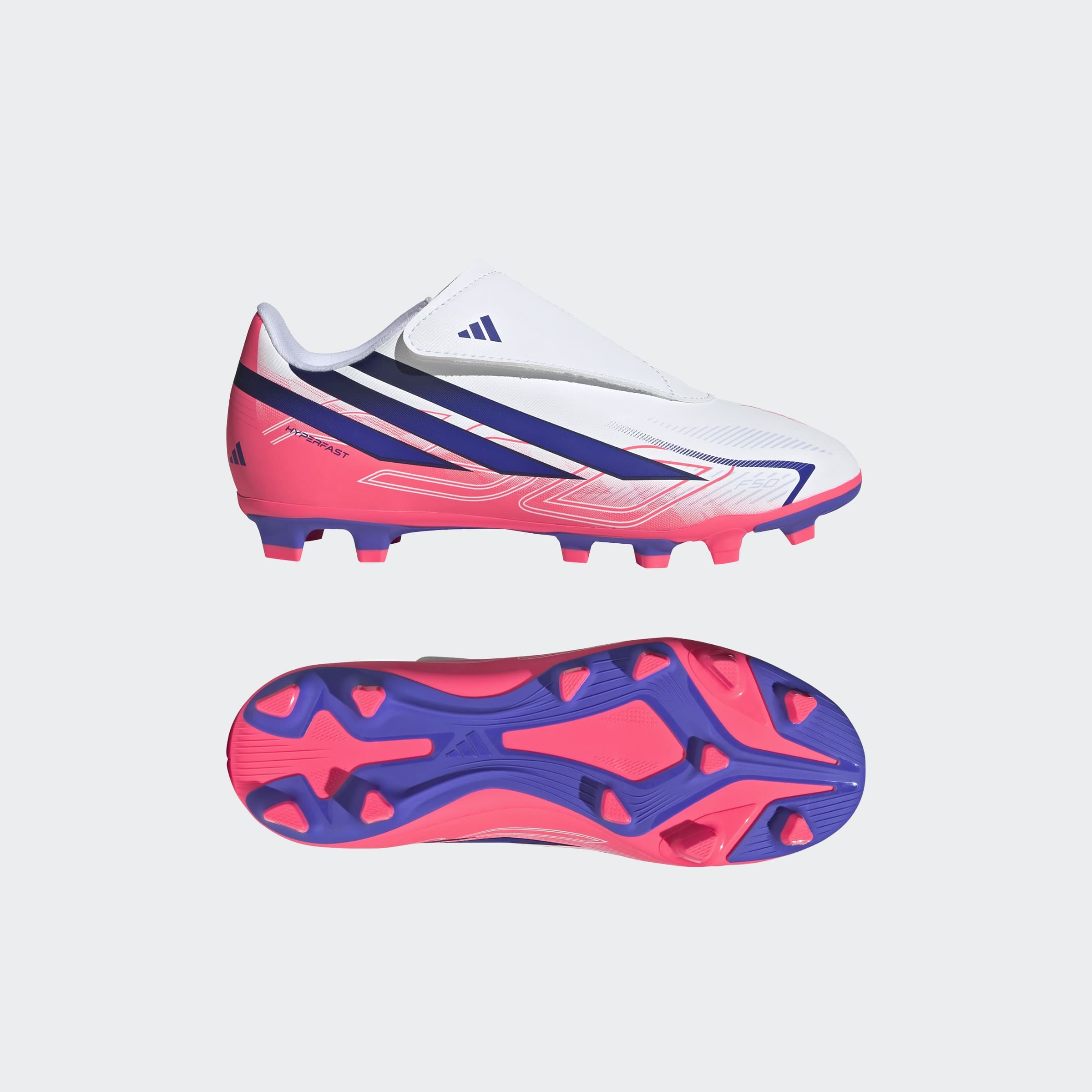 adidas Performance Chaussure de football »F50 HYPERFAST CLUB KIDS , KLETTVERSCHLUSS, FESTE BÖDEN/MULTI GROUND«  adapté à de nombreux types de sols, pour adolescents et enfants
