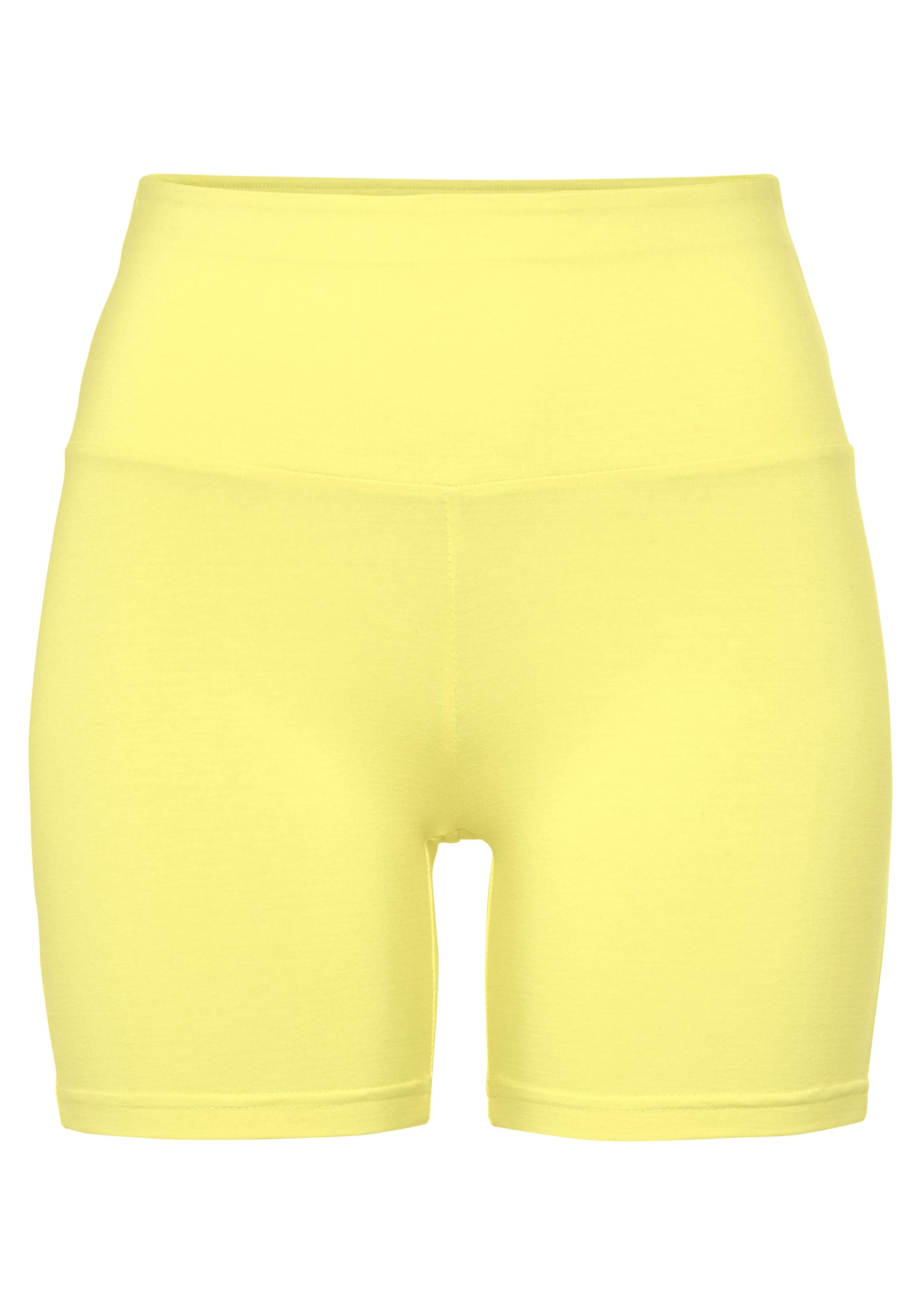 LASCANA Shorts, mit breitem Bündchen und Logodruck, Loungewear