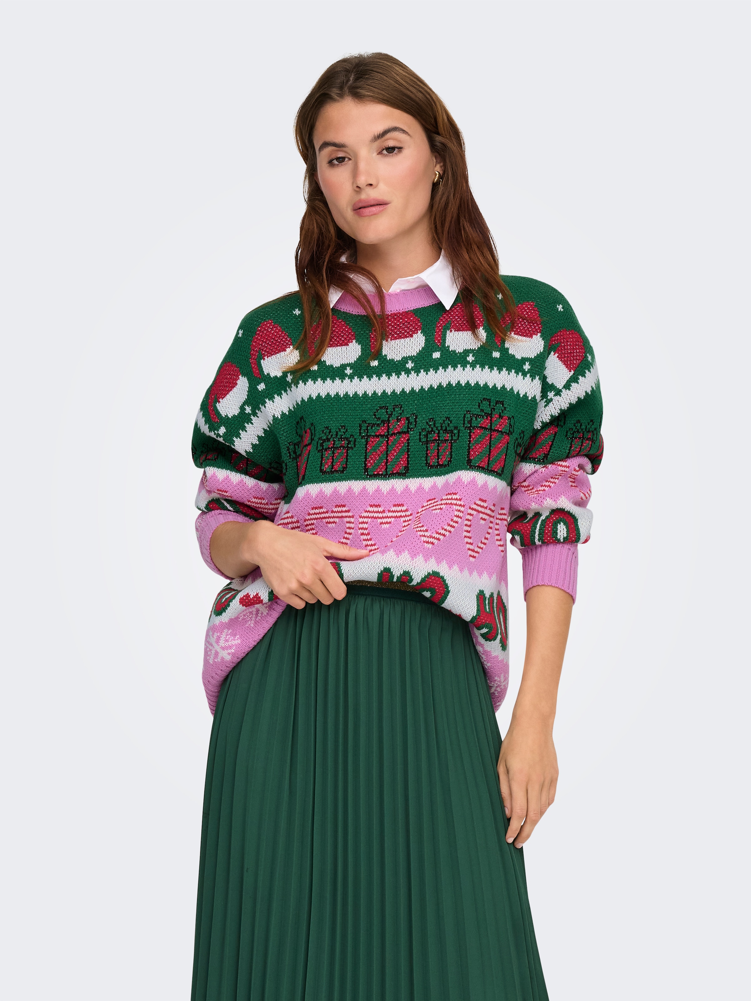 ONLY Weihnachtspullover »ONLXMAS HOHO LS PULLOVER KNT«