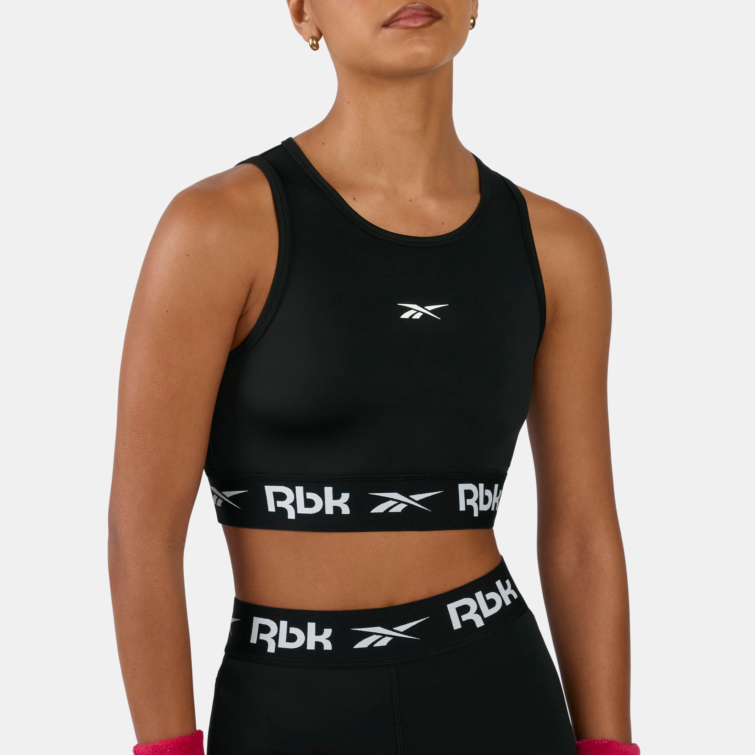 Image of Reebok Sport-BH "ID TRAIN CUTOUT BRALETTE" für sportliche Aktivitäten geeignet, aus Polyester und Elasthan