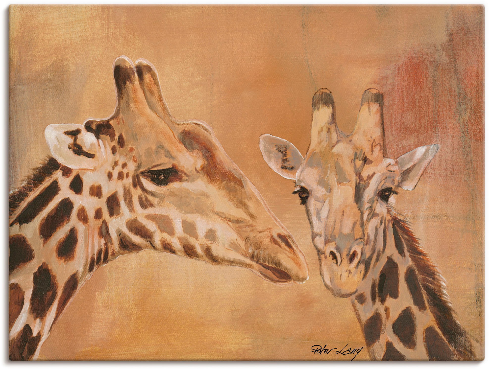 Image of Artland Wandbild »Giraffen«, Wildtiere, (1 St.), in vielen Grössen & Produktarten - Alubild / Outdoorbild für den Aussenbereich, Leinwandbild, Poster, Wandaufkleber / Wandtattoo auch für Badezimmer geeignet bei Ackermann Versand Schweiz