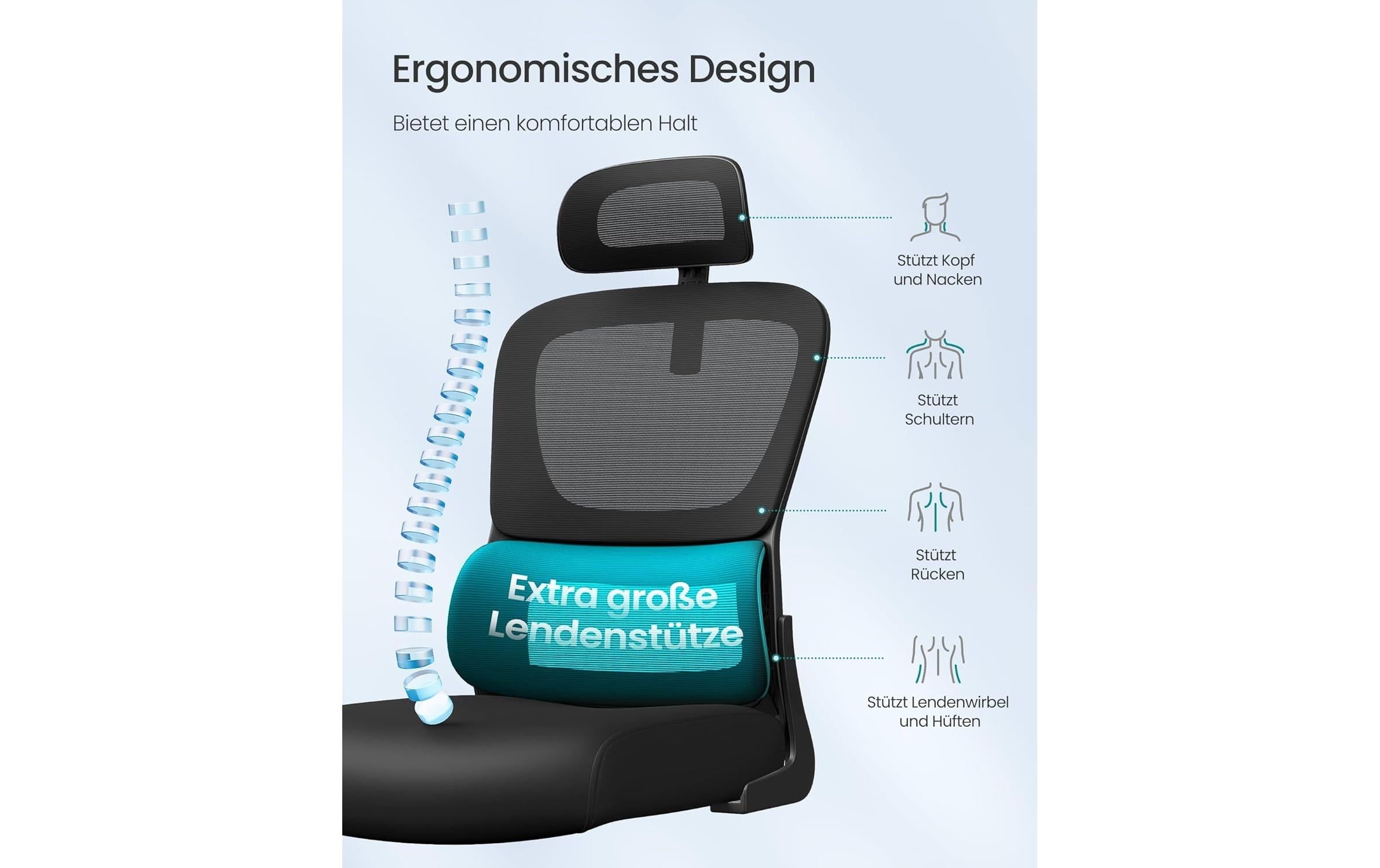 SONGMICS Chaise de bureau »mit Armlehnen« ()