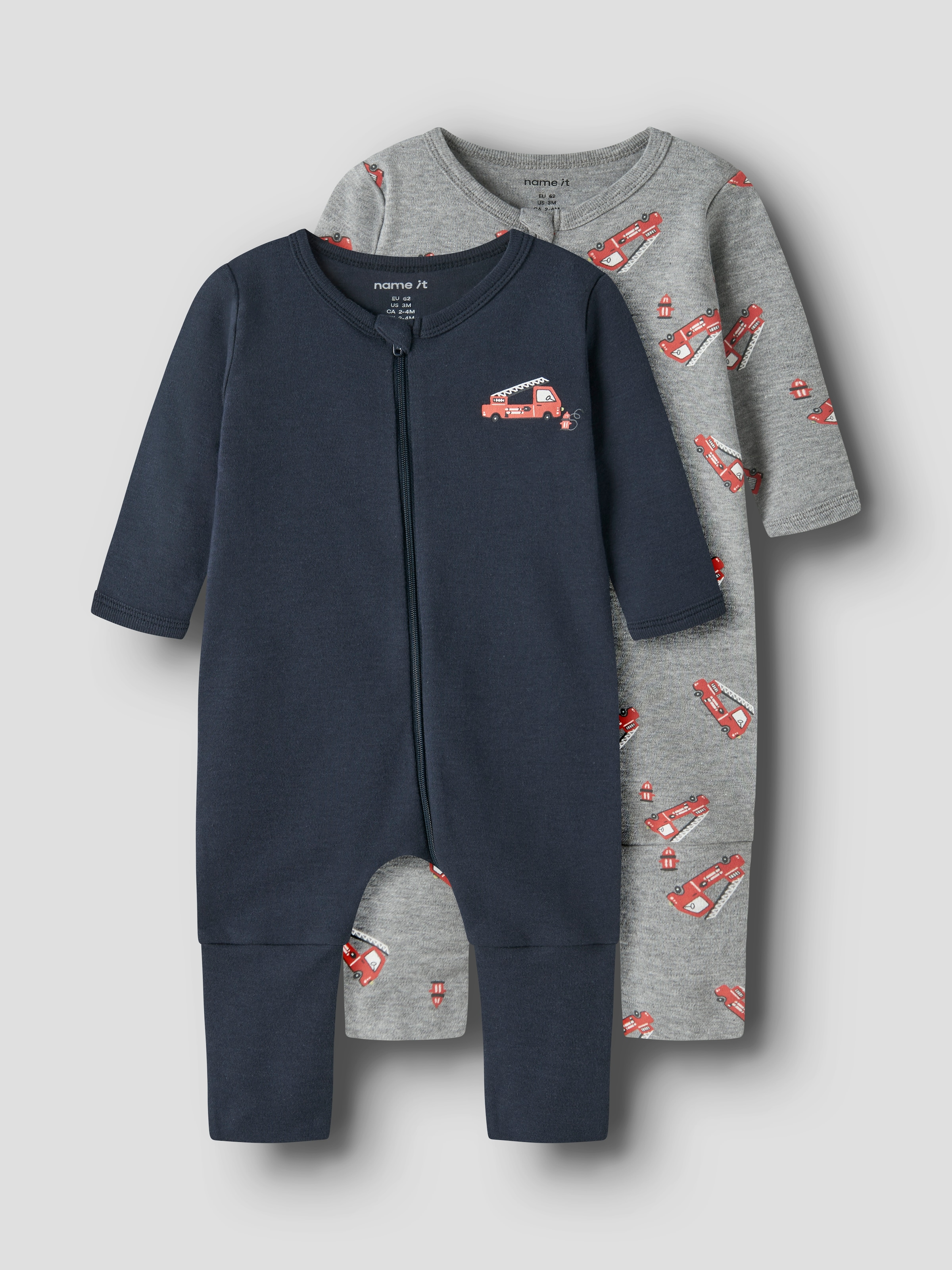 Name It Schlafanzug »NBMNIGHTSUIT 2P ZIP FF FIRETRUCK NOOS« Packung, 2 tlg.