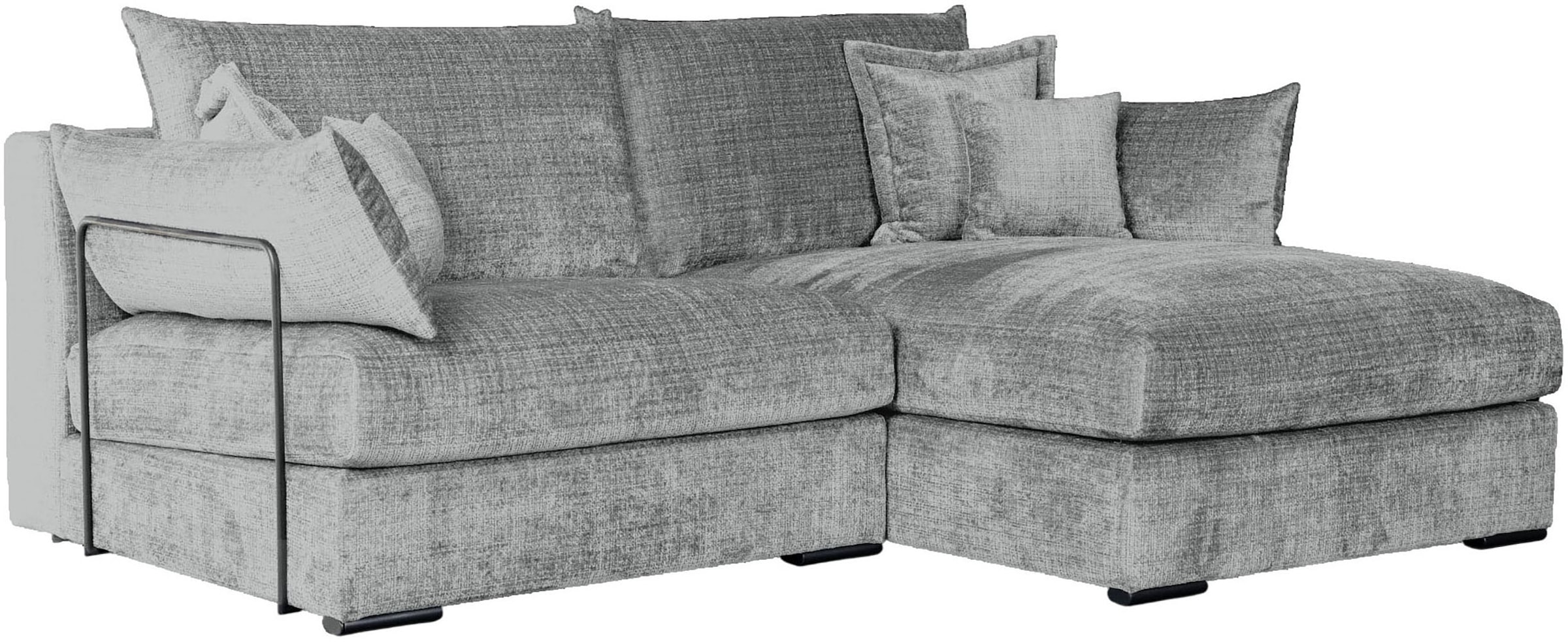 Home affaire Canapé d'angle »Casa XL L-Form, B: 190 cm« 4 Zierkissen, Mega-Sofa, in Cord oder Chenille-Struktur, Federkern