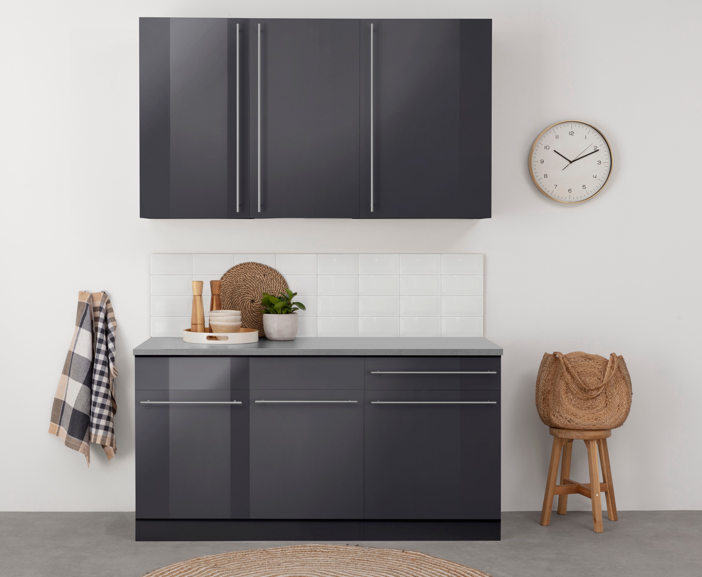 wiho Küchen Pantryküche "Chicago" ohne E-Geräte, Breite 160 cm