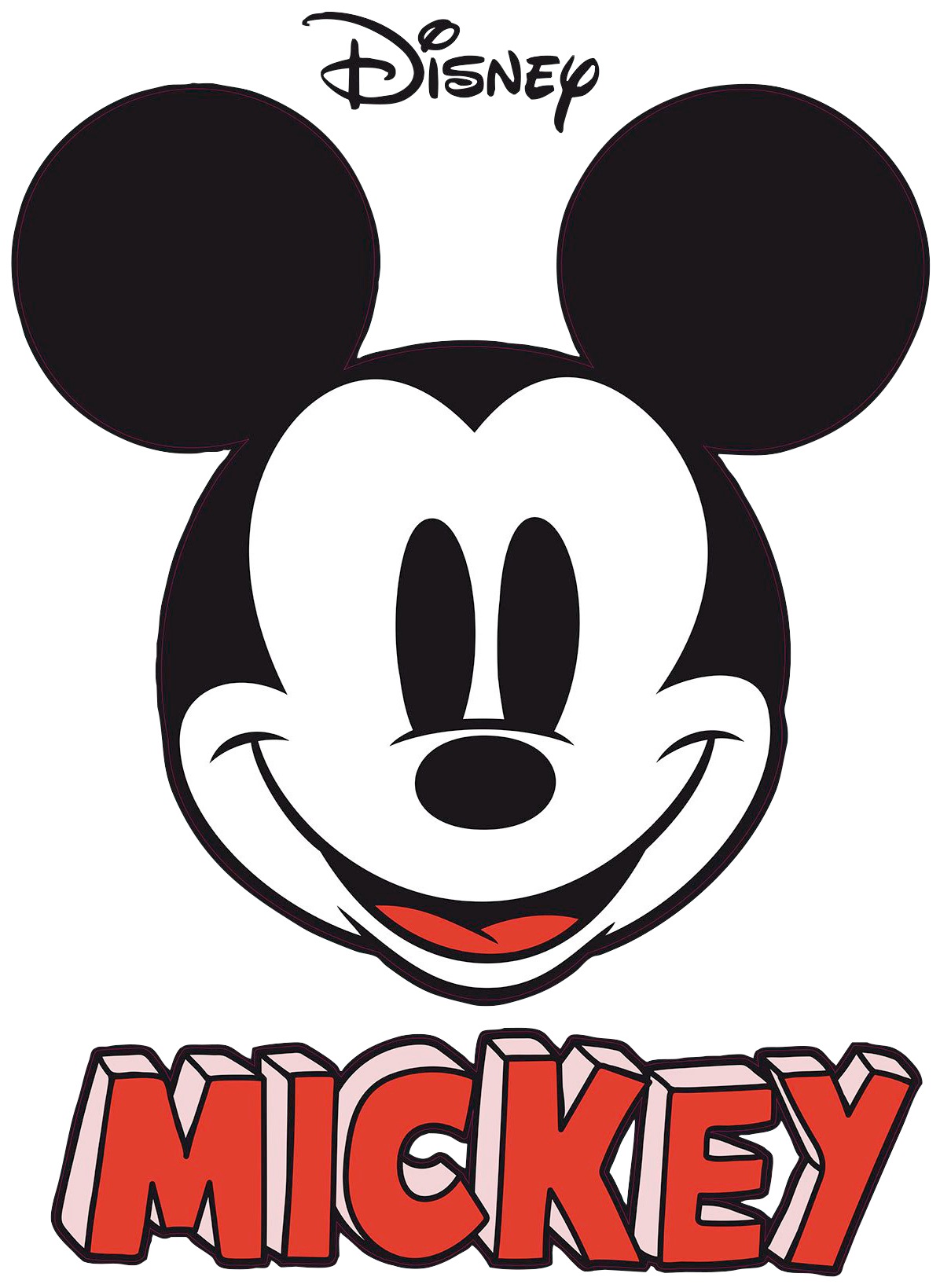 Image of Komar Vliestapete "Selbstklebende Vlies - Mickey Smile XXL - Grösse 127 x 200 cm" bedruckt glatt Kinderzimmer