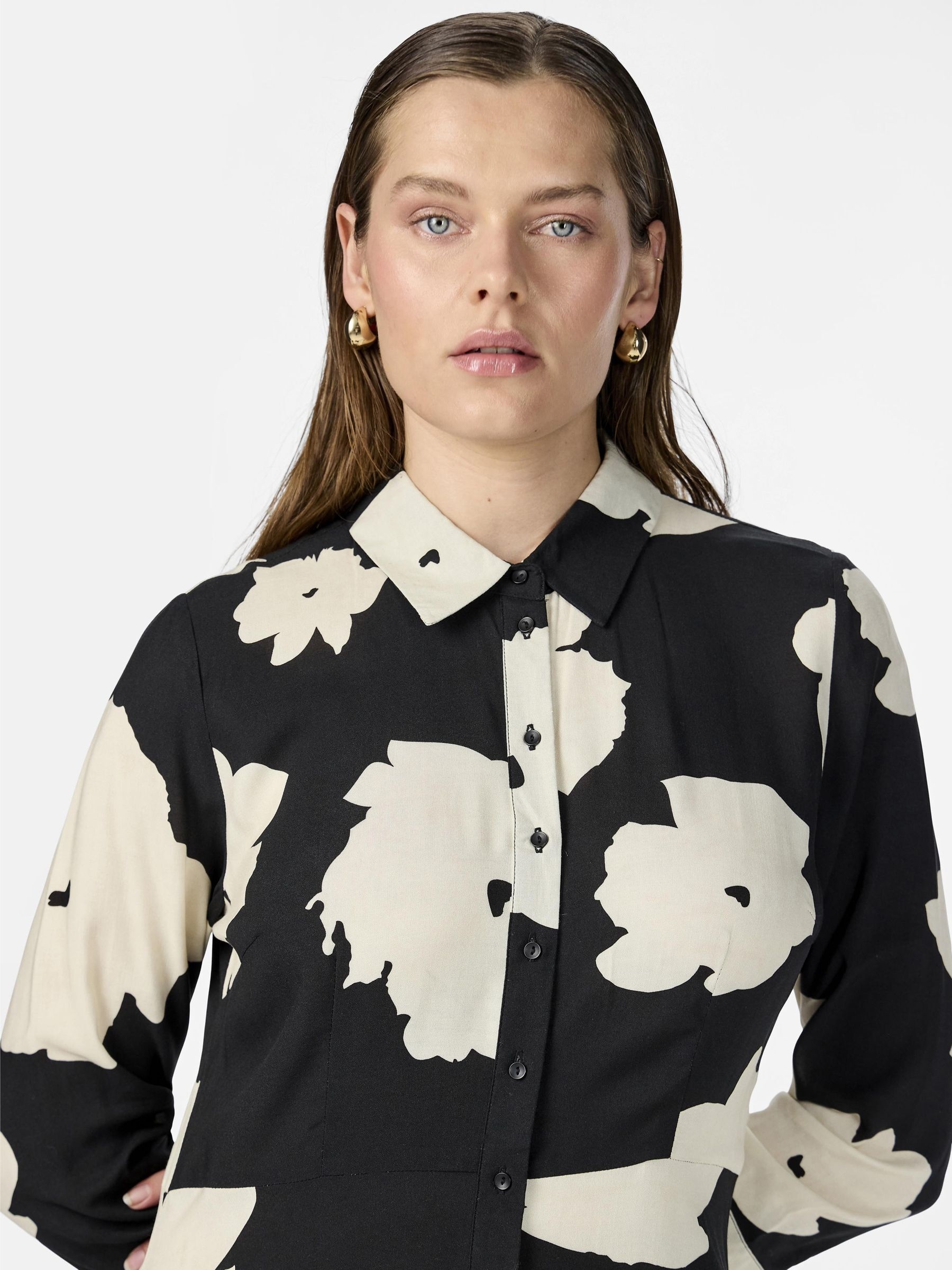 Y.A.S Hemdblusenkleid »YASSAVANNA LONG SHIRT DRESS«, Sommerkleid, mit 3/4 Ärmel