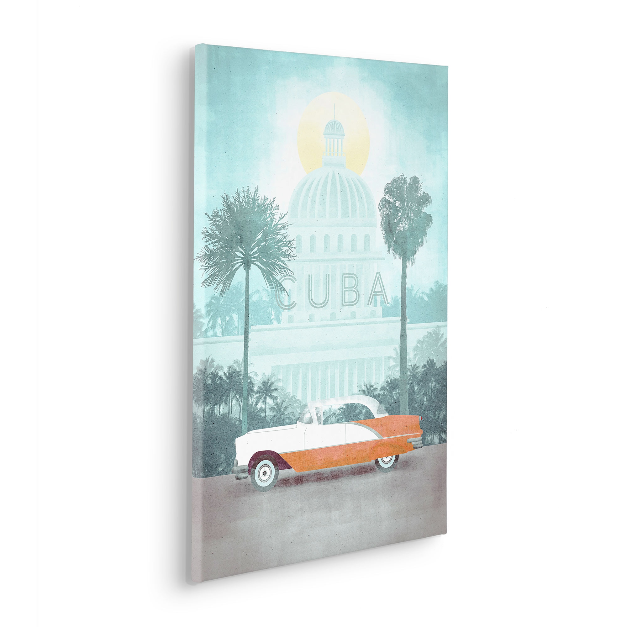 Komar Leinwandbild »Vintage Travel Cuba - Grösse 40 x 60 cm«, Natur, (1 St.), Keilrahmenbild mi Echtholzrahmen