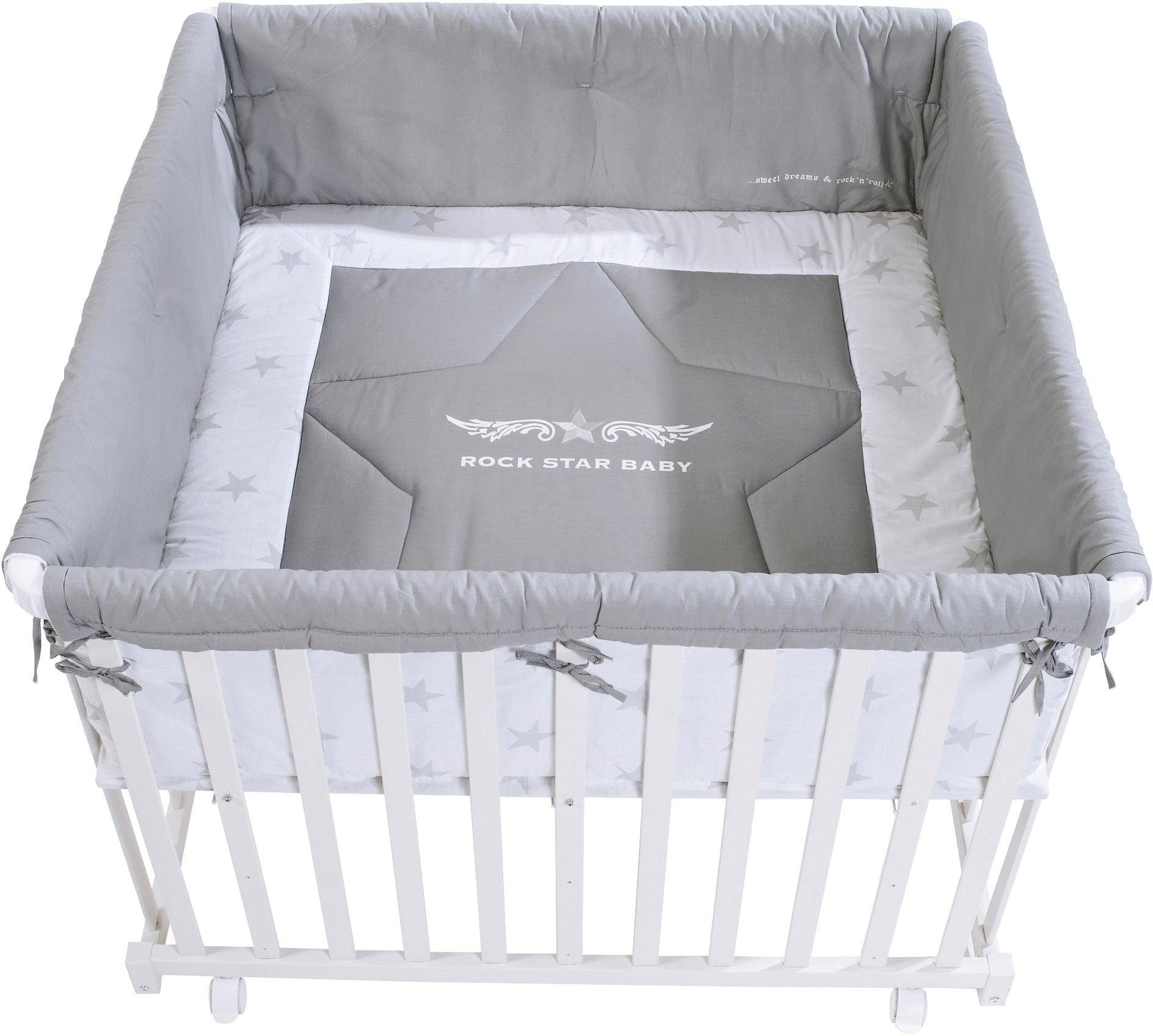 Laufgitter »Rock Star Baby 2, 100x100 cm«, bis 1 kg, mit Stoffeinlage und Nestchen