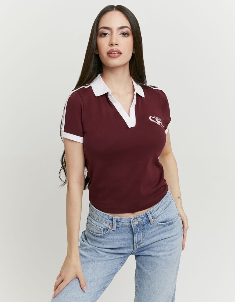 Image of Tally Weijl Poloshirt "STSCOMITSKI" Baumwollmischung, Poloshirt, verkürzt geschnitten
